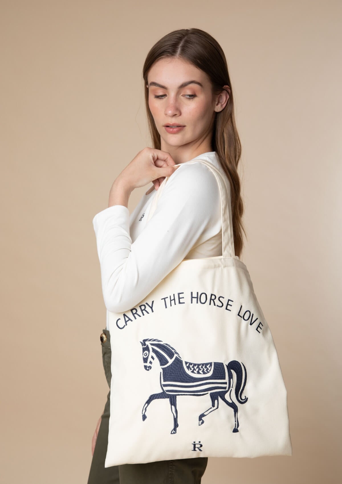 Horse Love Cotton Tote | Carry The Love Horse - RönnerCream