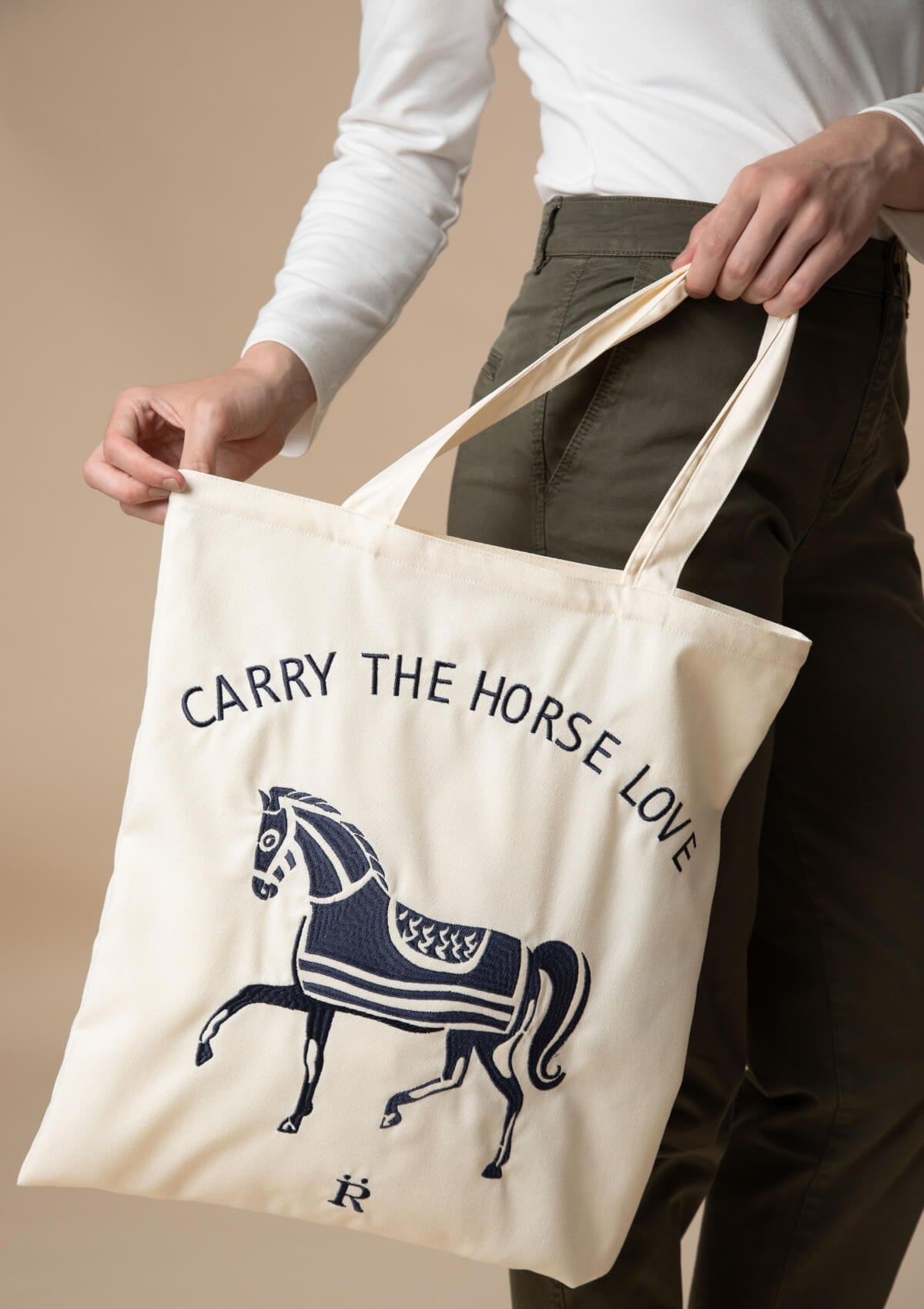Horse Love Cotton Tote | Carry The Love Horse - RönnerCream
