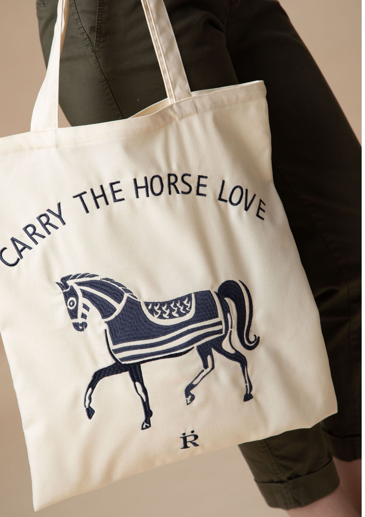Horse Love Cotton Tote | Carry The Love Horse - RönnerCream