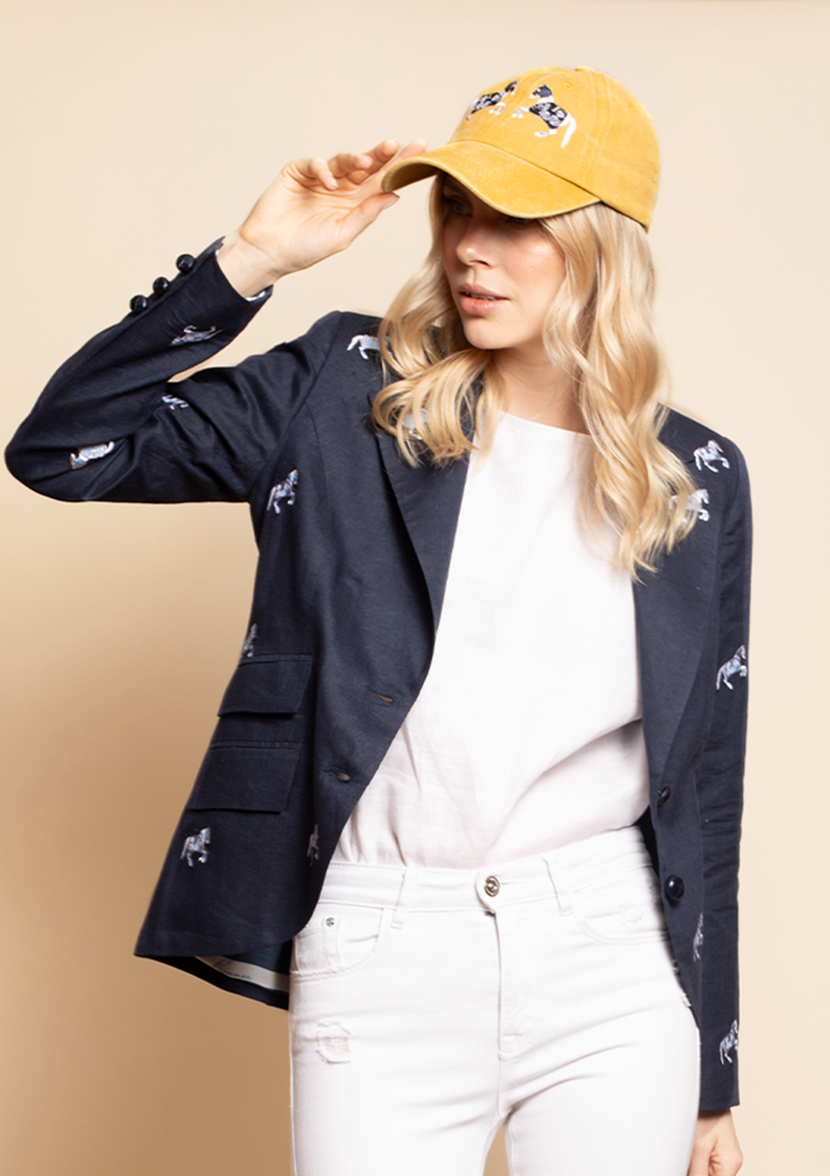 Equestrian Cotton Carousel Cap | Mustard - Rönner