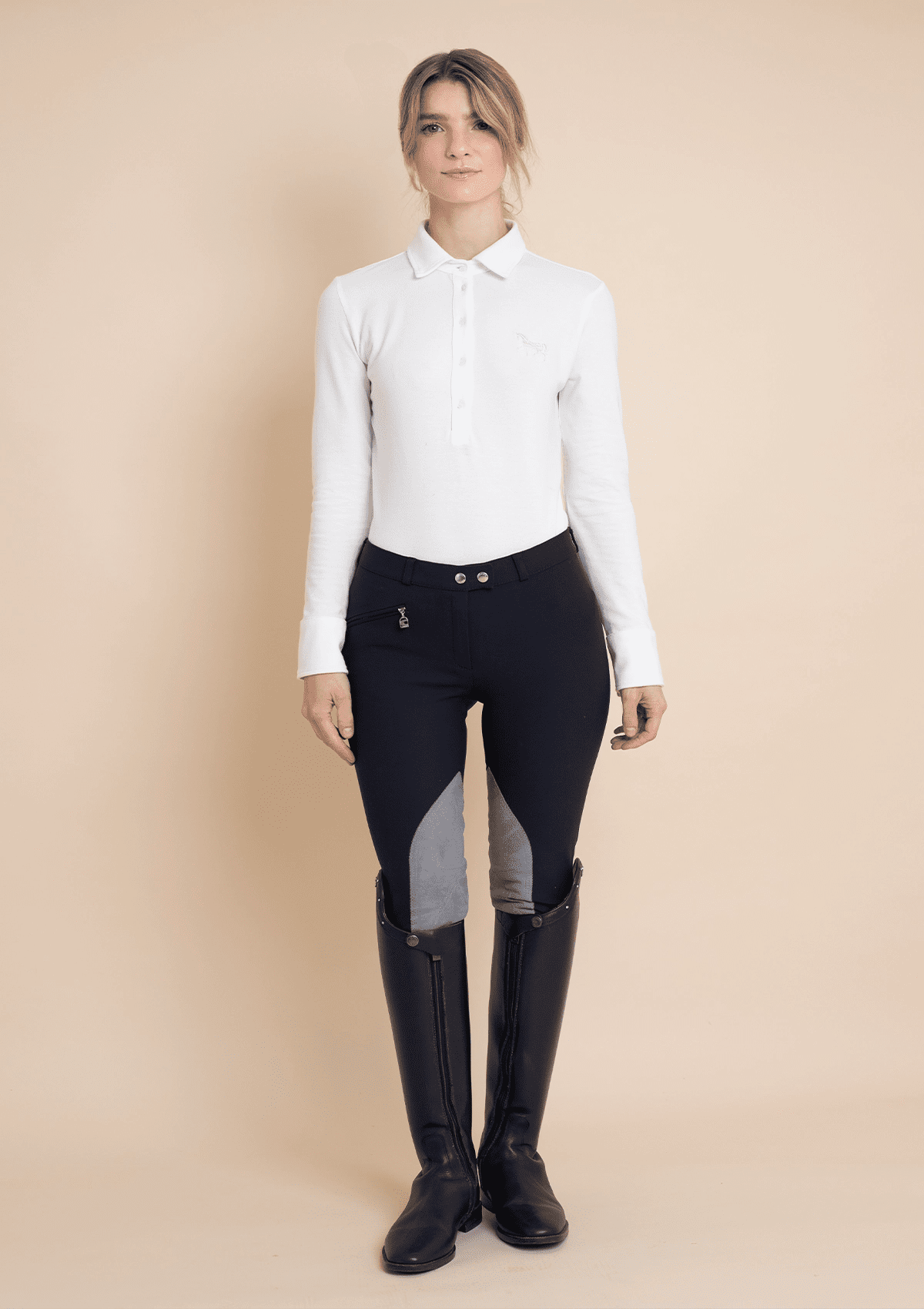 Lucia Polo - Shirt | Long Sleeve | White - RönnerPolo ShirtXS