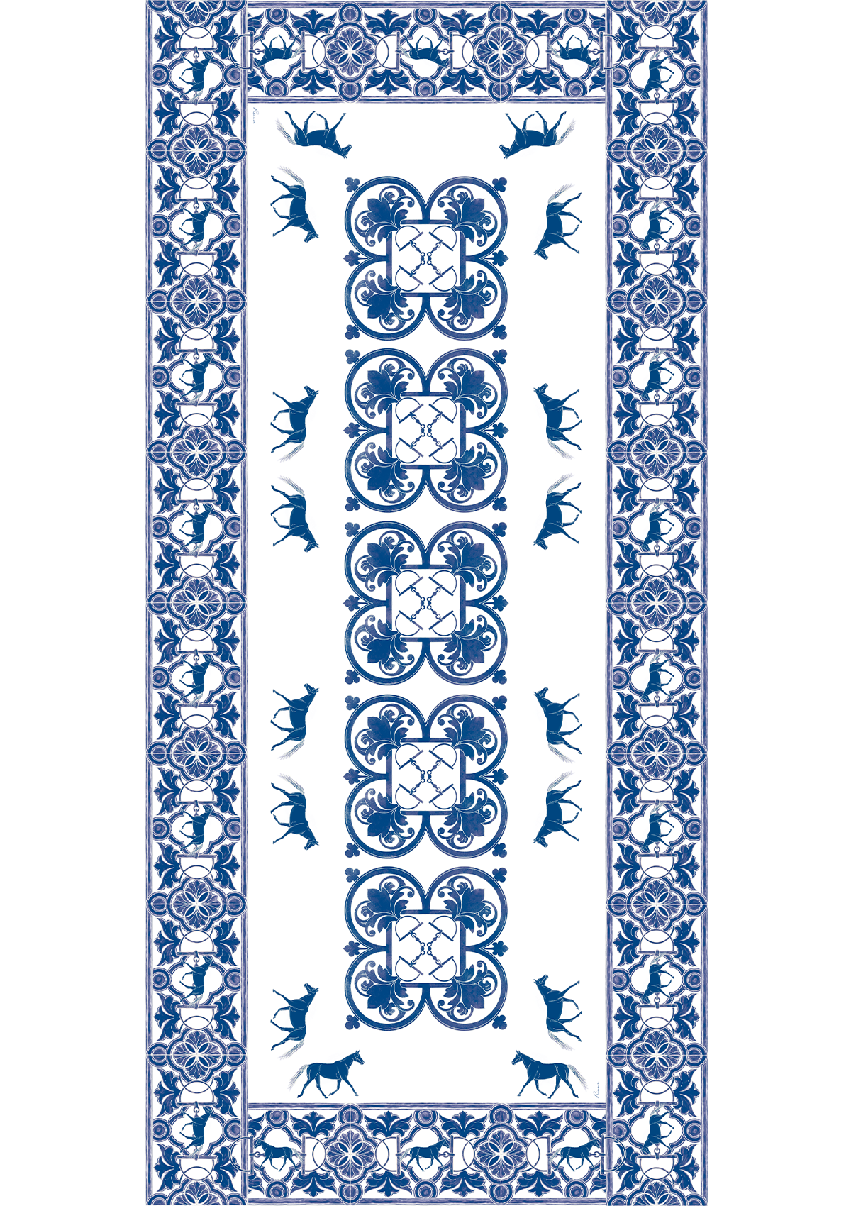 Aria Tablecloth | Blue - Rönner