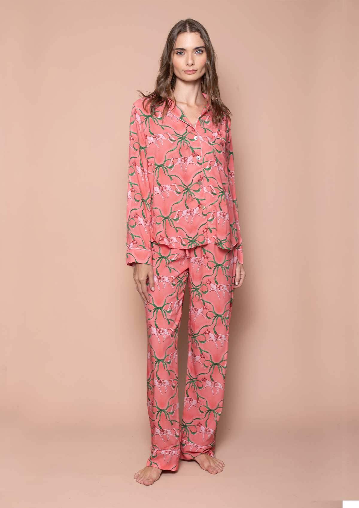 Lucky Ribbon Pj’s set | Mint Rose | Equestrian Sleepwear Collection - Rönner