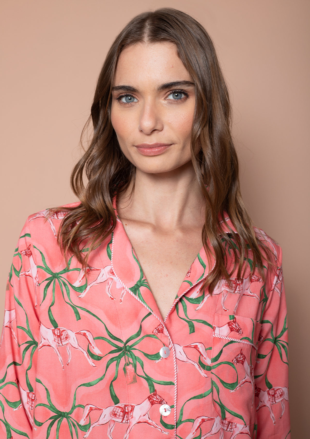 Lucky Ribbon Classic Pj’s set | Mint Rose