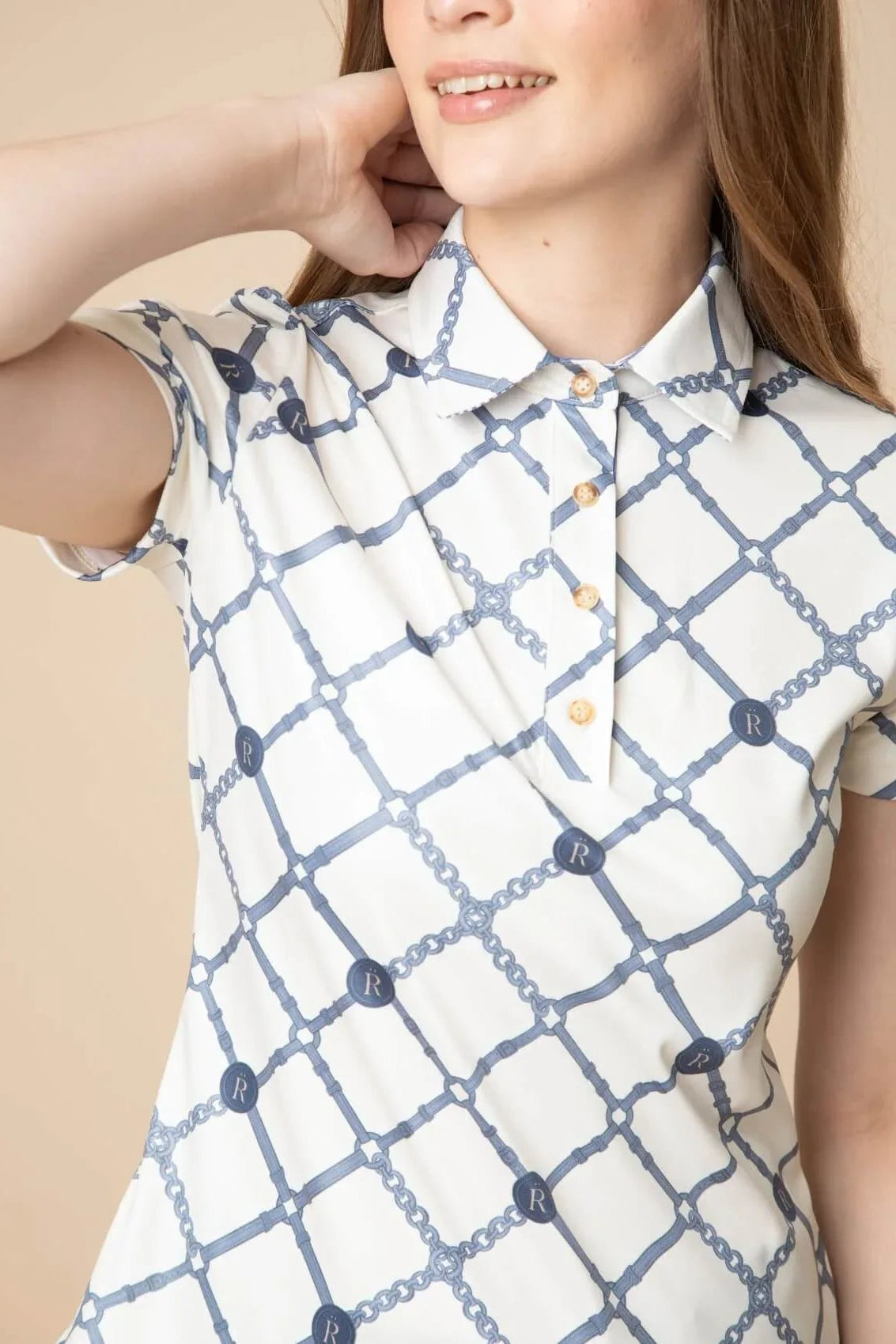 Mulberry Polo - Shirt | Short Sleeve | Beltina Print | Blue - RönnerPolo ShirtXS