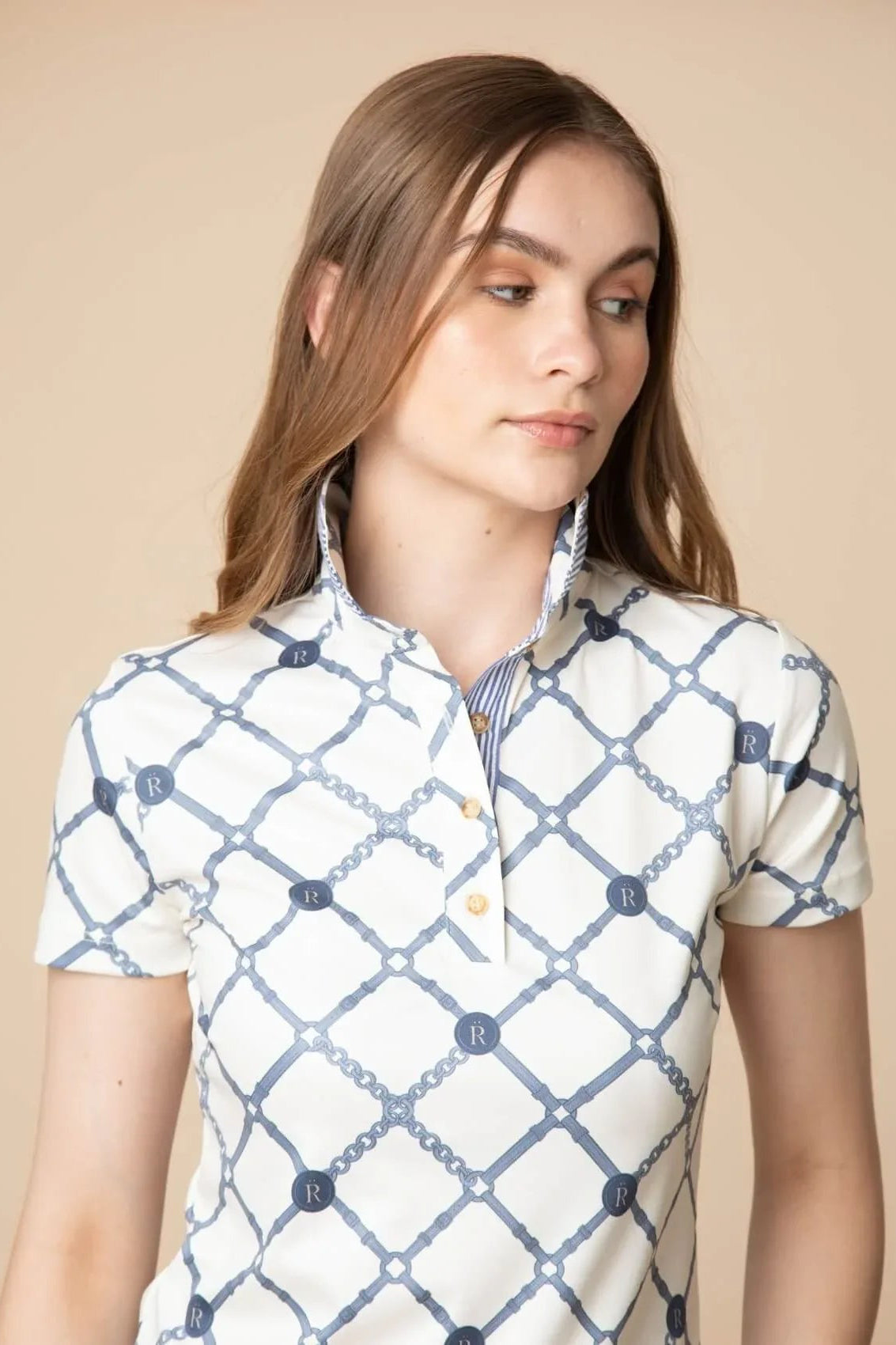 Mulberry Polo - Shirt | Short Sleeve | Beltina Print | Blue - RönnerPolo ShirtXS
