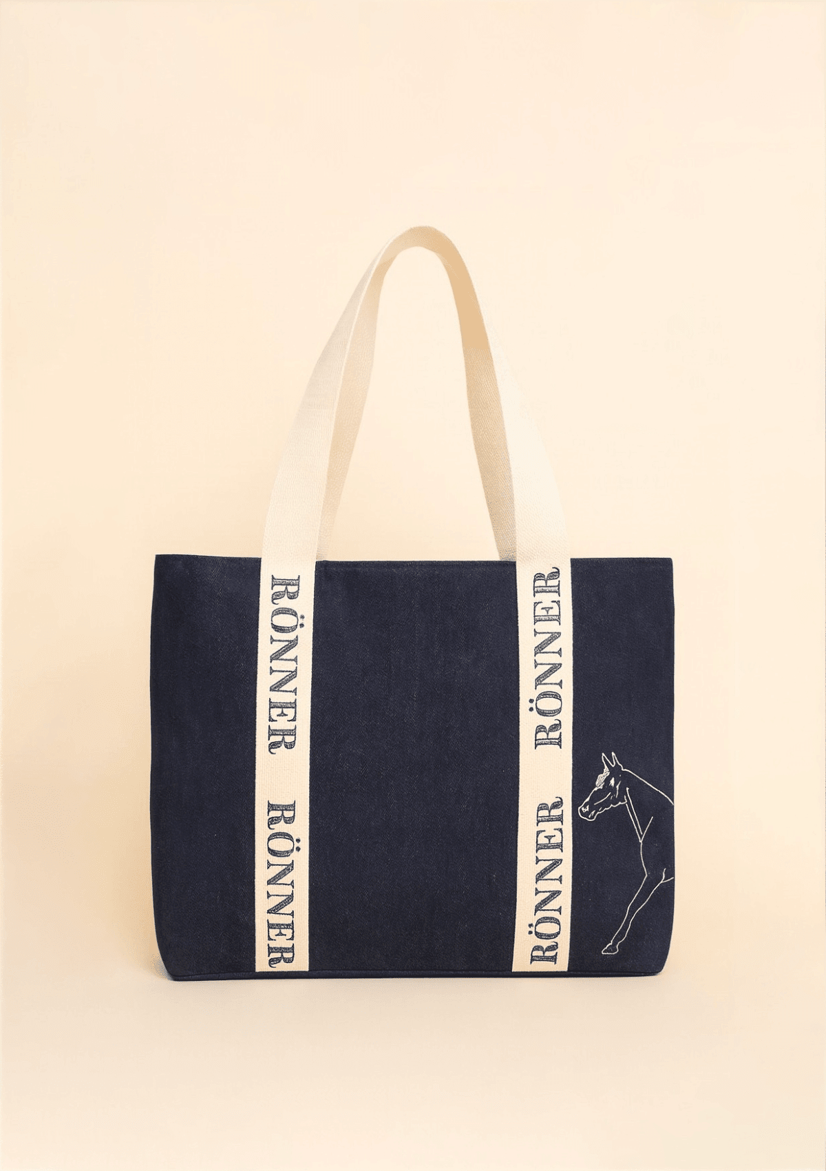 Oversized Equestrian Tote - RönnerNavy