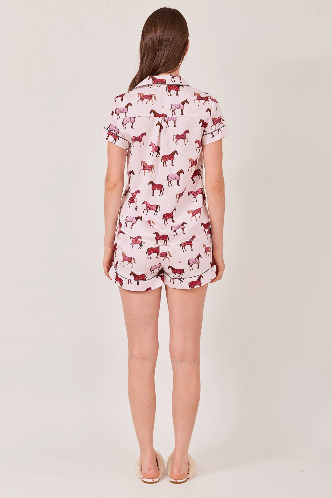 Poise Horse Cotton Pajama Set | Short Sleeve - RönnerShort Sleeve SetRose