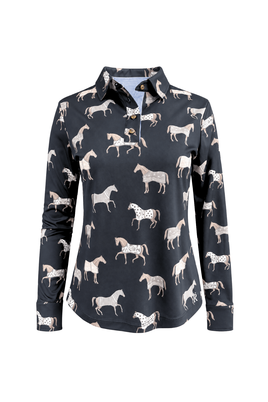 Poise Printed | Polo Shirt | Long Sleeve - RönnerPolo ShirtBlack