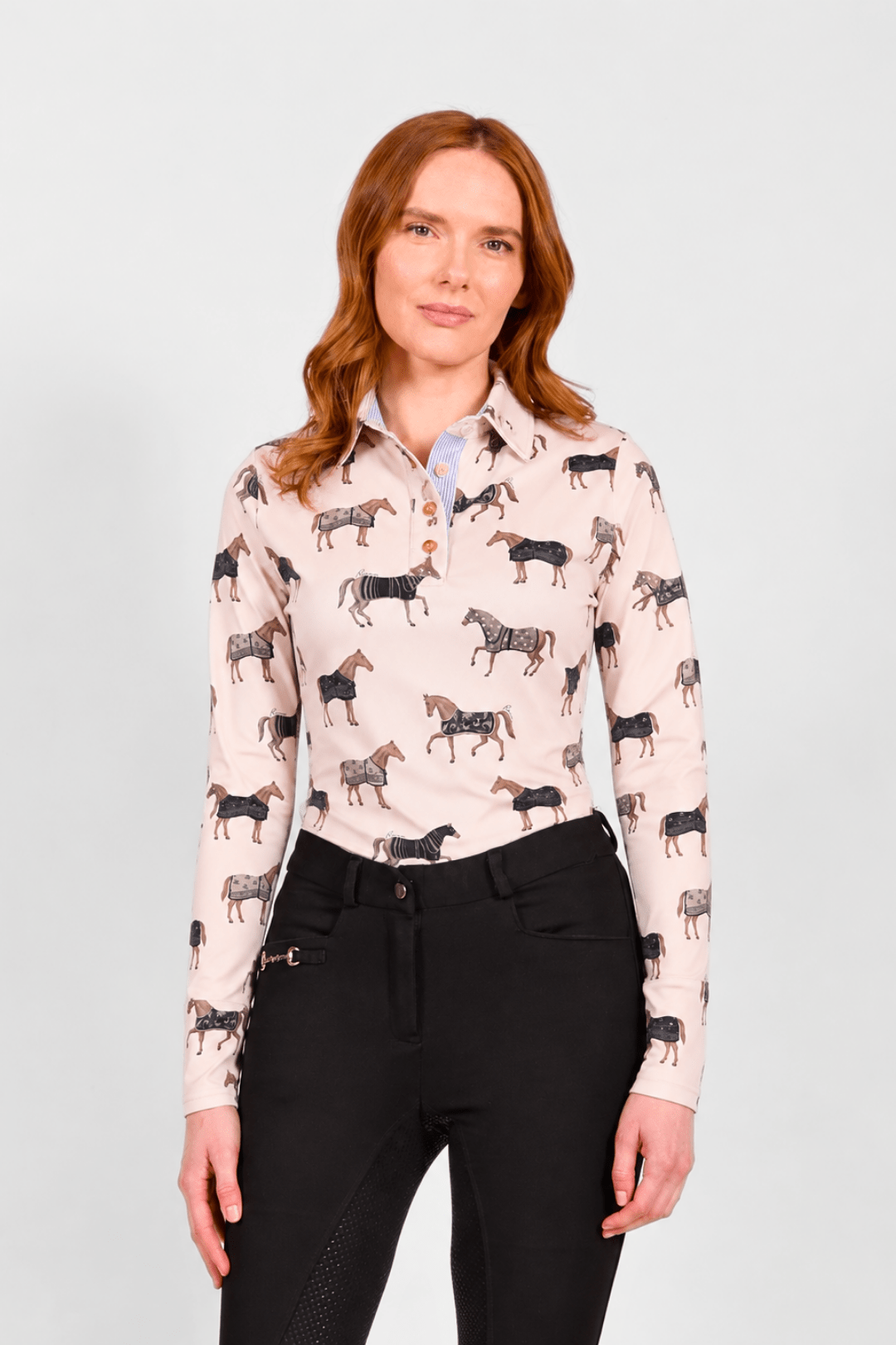 Poise Printed | Polo Shirt | Long Sleeve - RönnerPolo ShirtCream