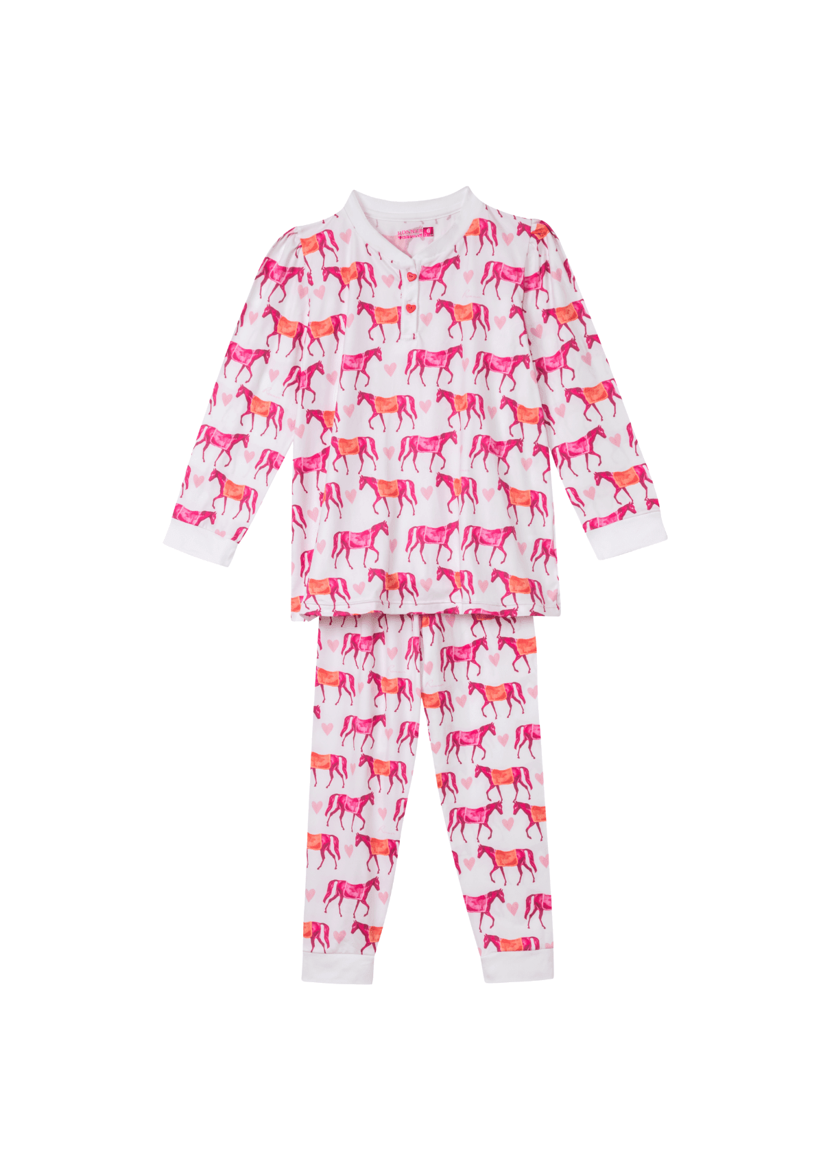 Ponyland Children's PJ's Set | Long Sleeve | White | Sample - RönnerPijama Set6 yrs