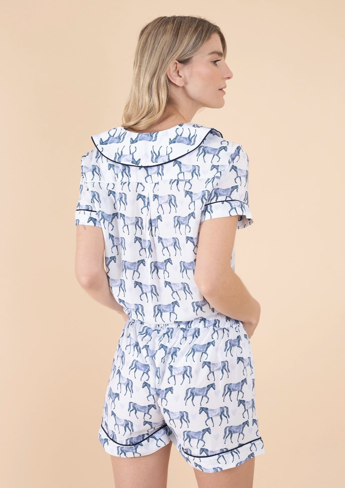 Ponyland PJ's Set | Be Mine Print | Short Sleeve | Blue - RönnerPyjamaXXL