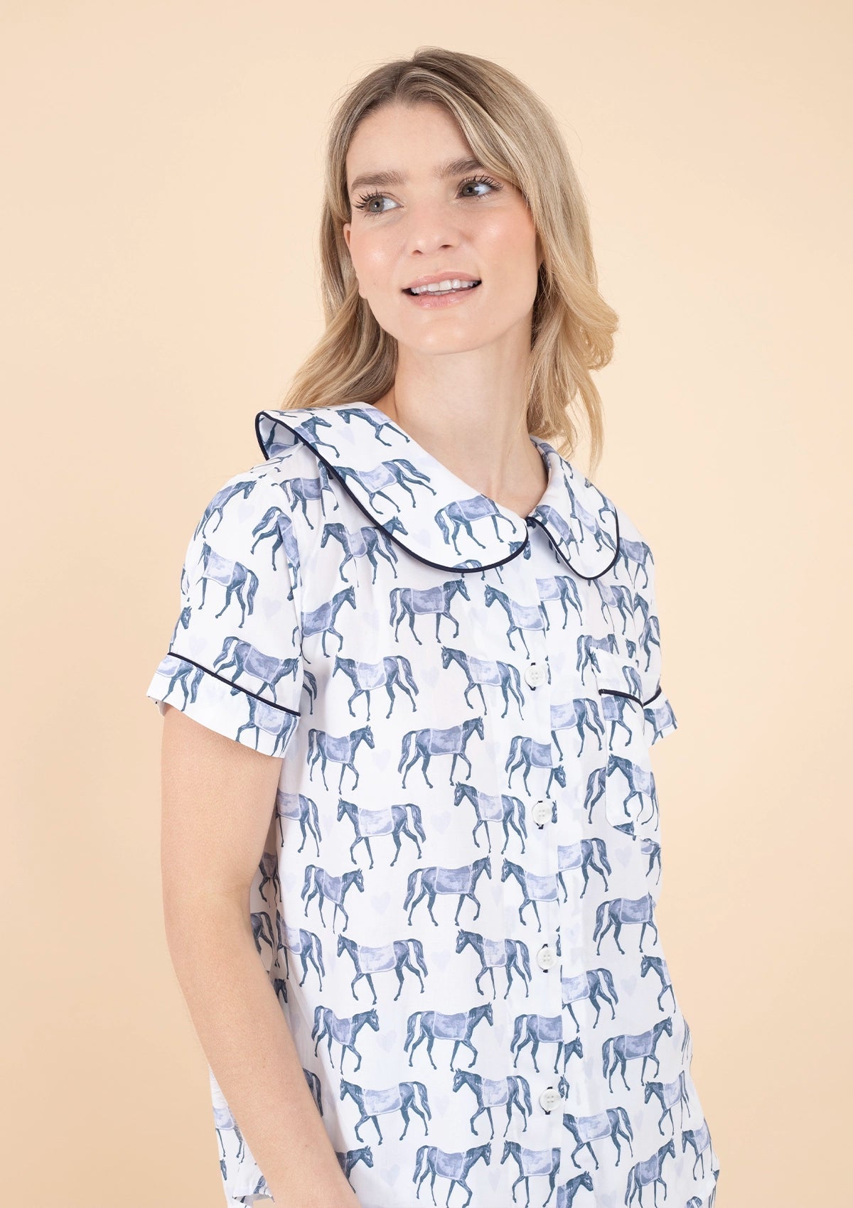 Ponyland PJ's Set | Be Mine Print | Short Sleeve | Blue - RönnerPyjamaXXL