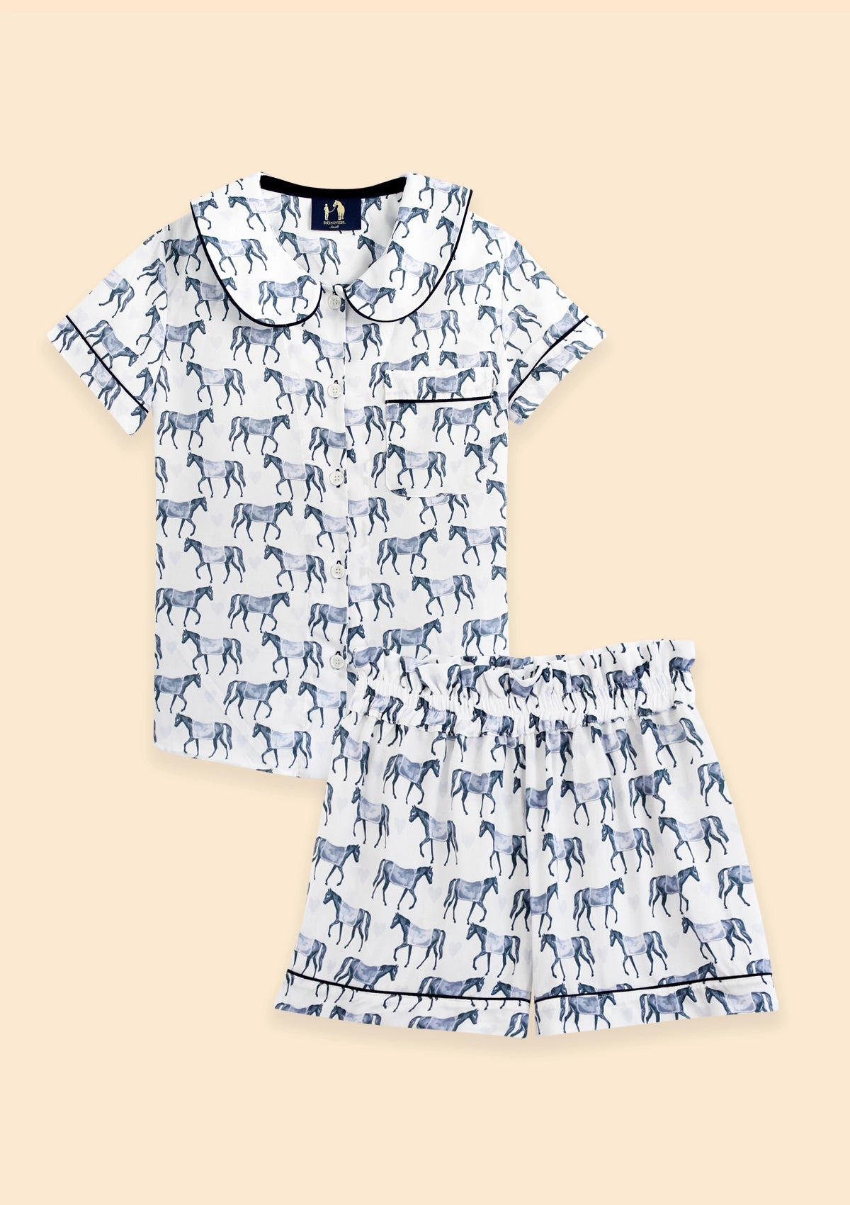 Ponyland PJ's Set | Be Mine Print | Short Sleeve | Blue - RönnerPyjamaXXL