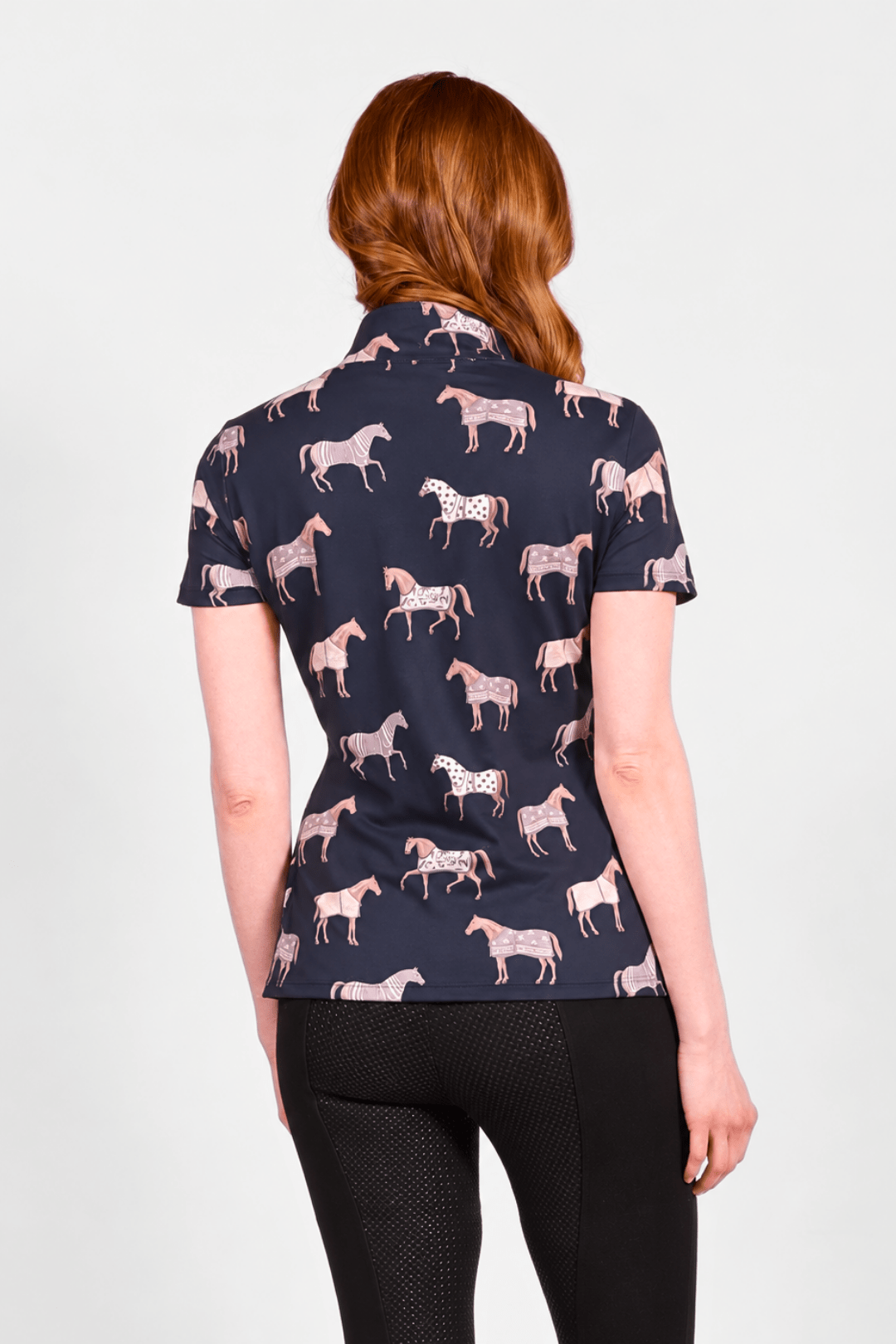 Q-Zip | Poise Print | Short Sleeve - RönnerShirtBlack & Cream