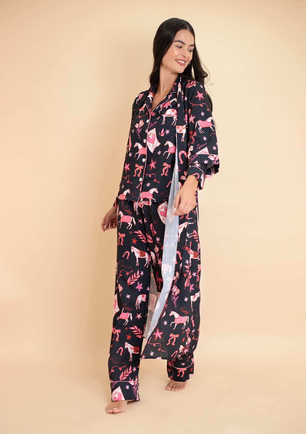 Riding The Stars Robe | Black | Sample