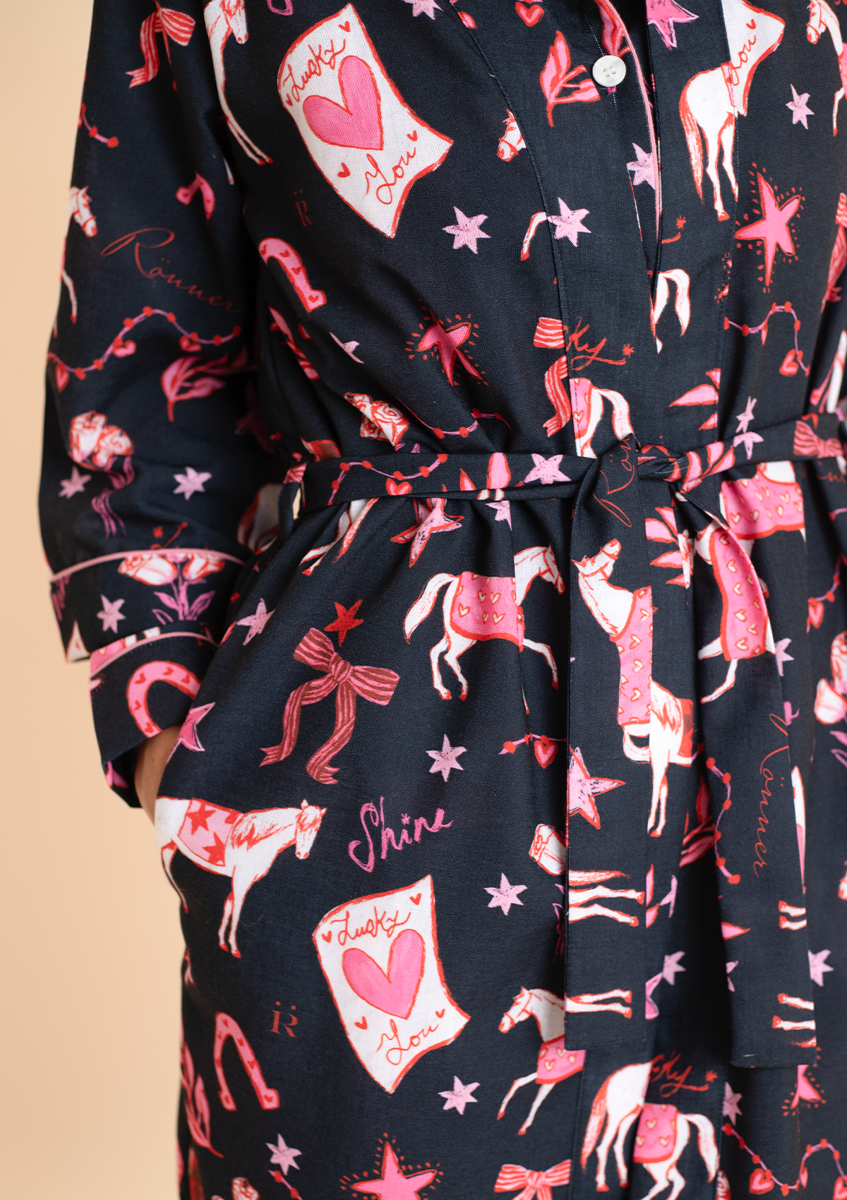 Riding The Stars Robe | Black | Sample