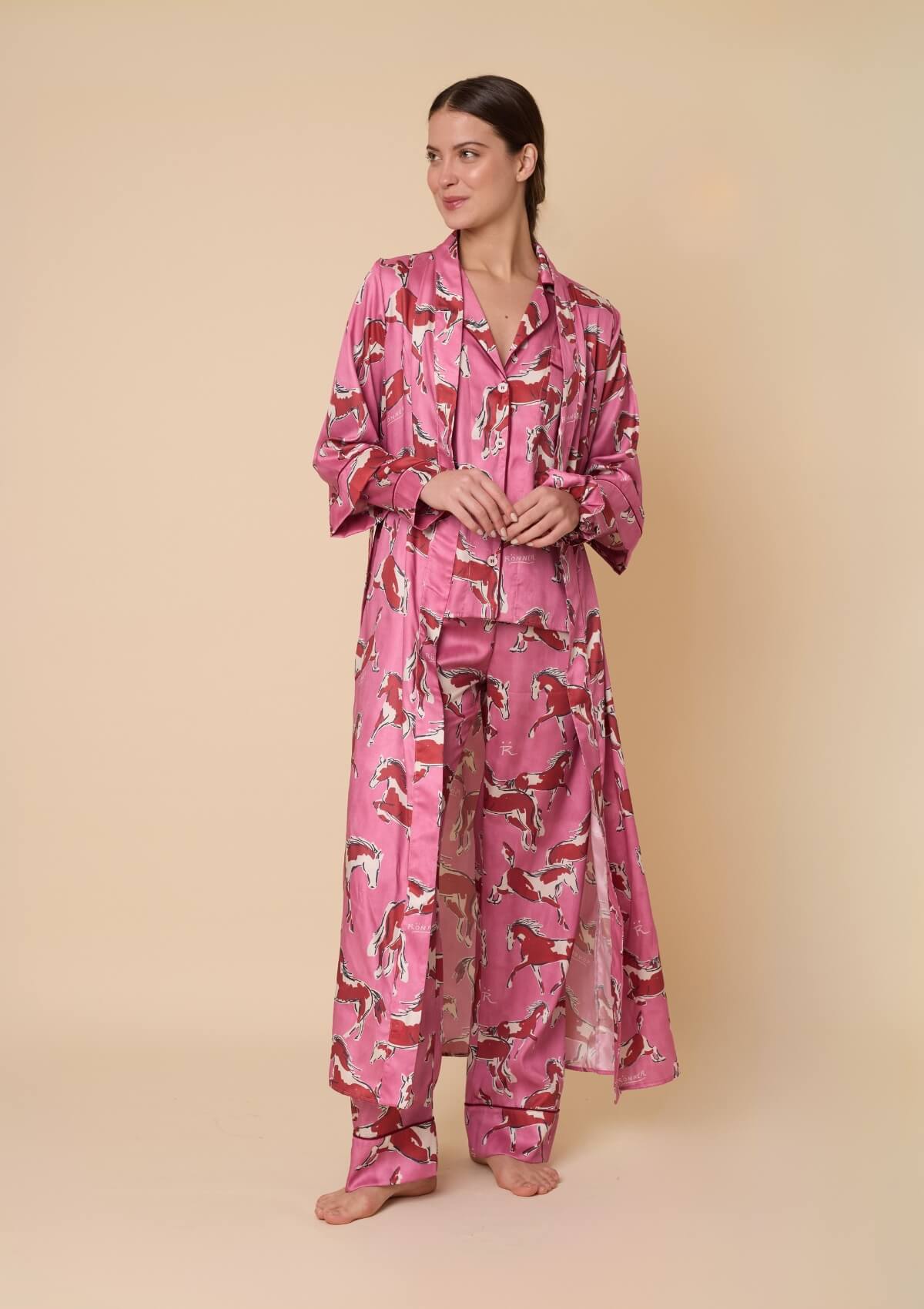 Rosabella Robe | Volt Print | Cerise - RönnerPijama SetXS