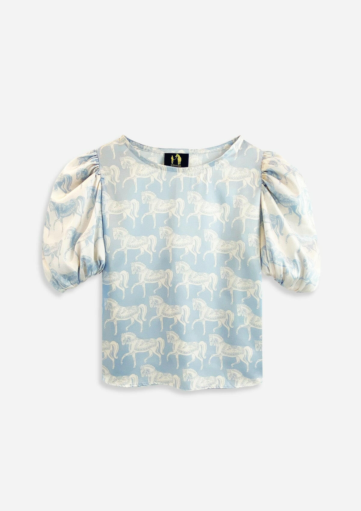 Rosamare Blouse | Blossomare Print | Light Blue | Sample
