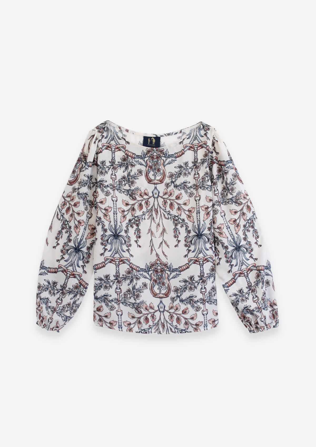 Rose Blouse | Equiflora Print | Ecru
