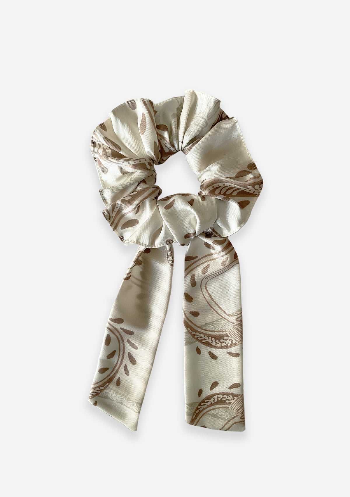 Scarf Hair Scrunchie Hoofprints Print | Ebony - Rönner