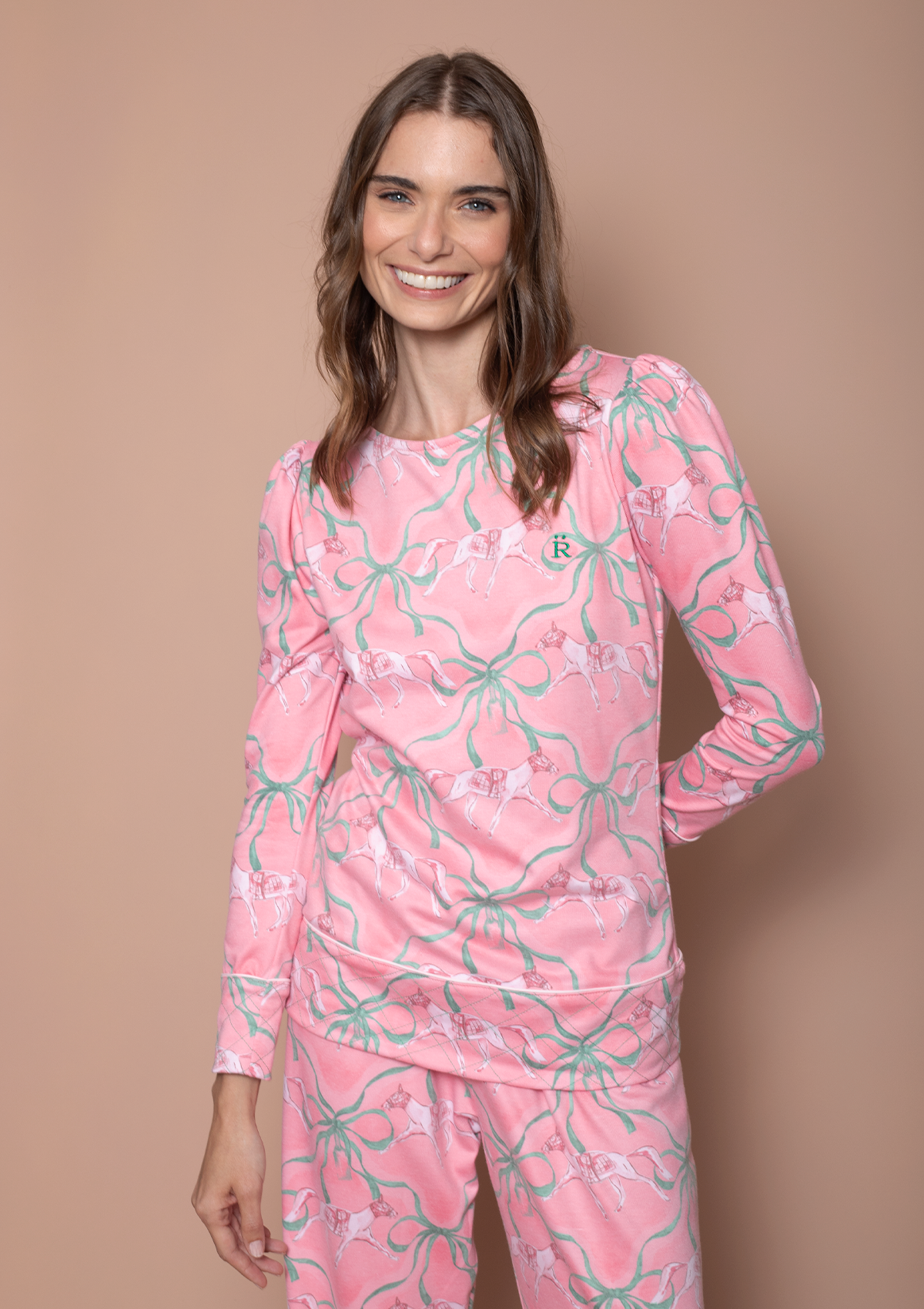 Serenity PJ’s Set | Pink & Mint | Equestrian Sleepwear Collection - Rönner