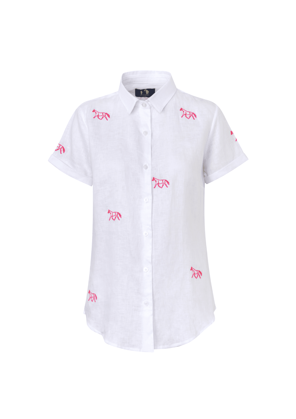 Sundown Linen Shirt | Short Sleeve | Embroidered - RönnerXS