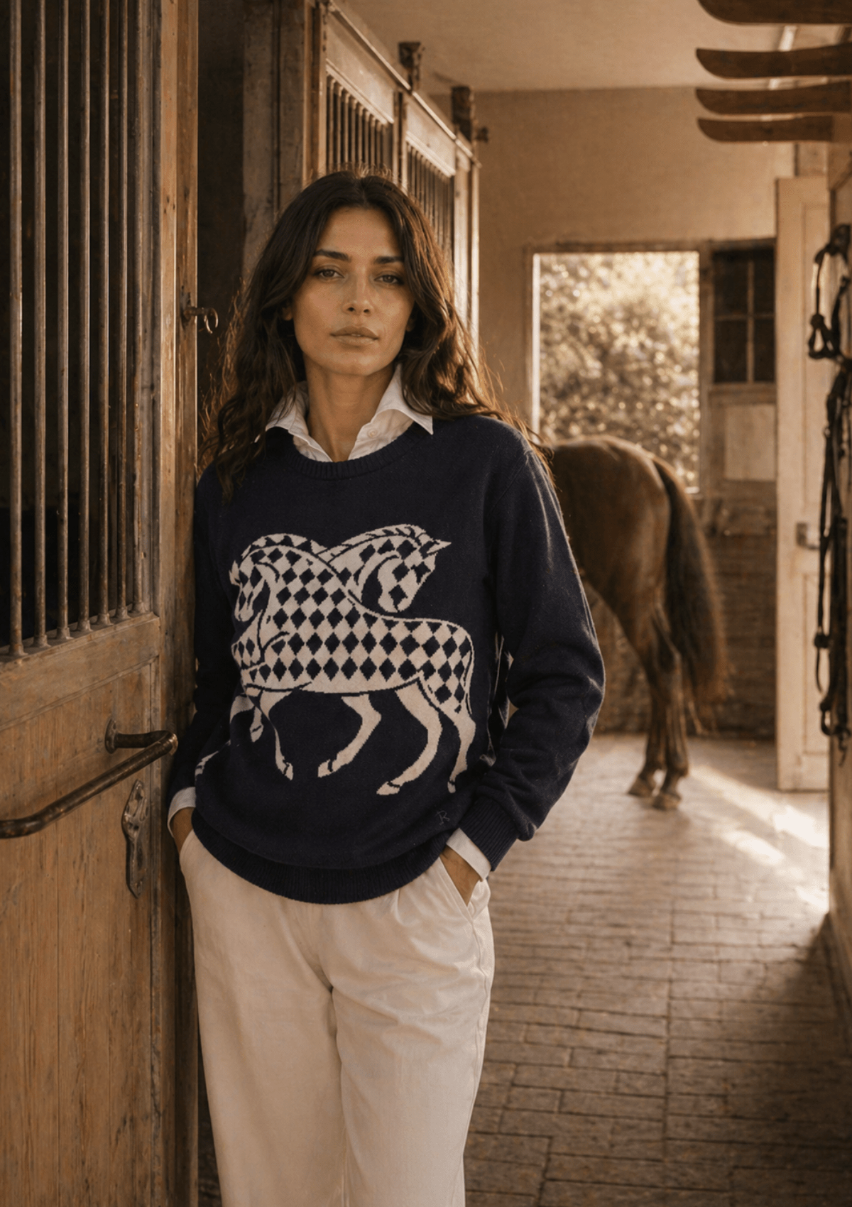 The Harlequin Horses Sweater - RönnerXS