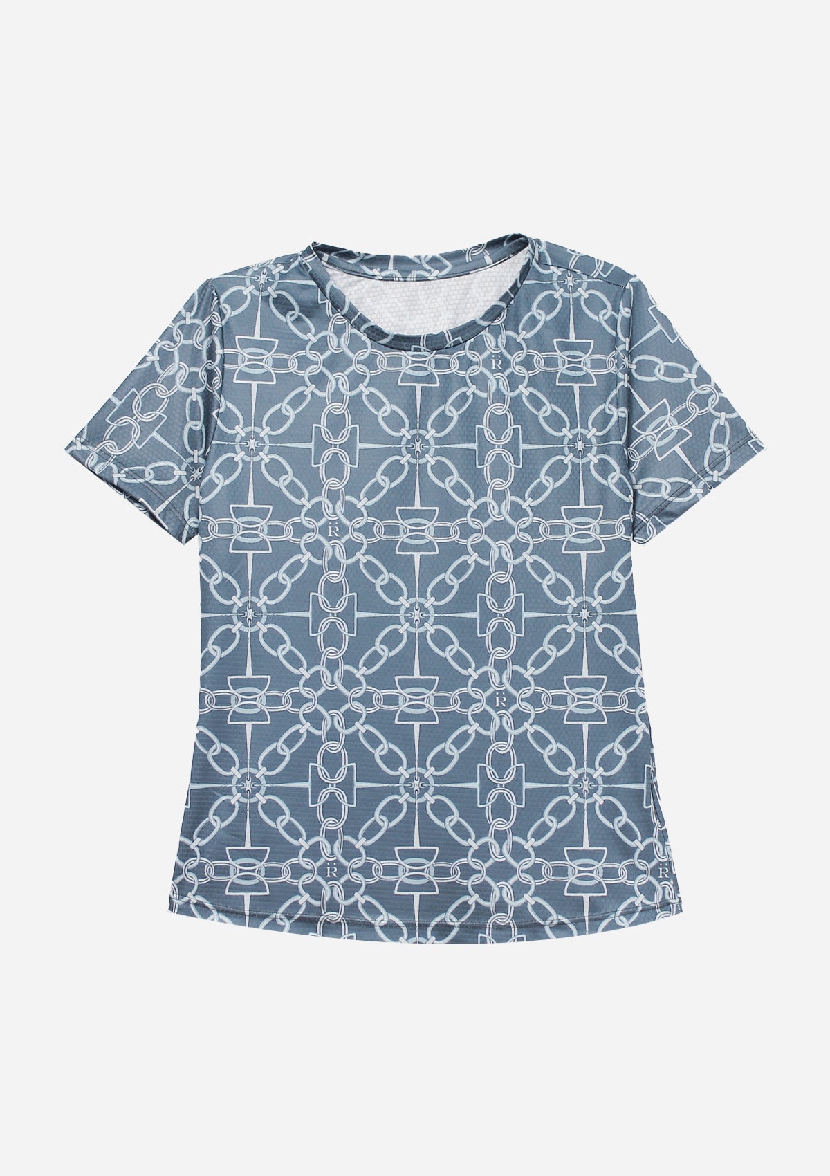 Nora T-Shirt | Chainlink Print | Navy | Sample