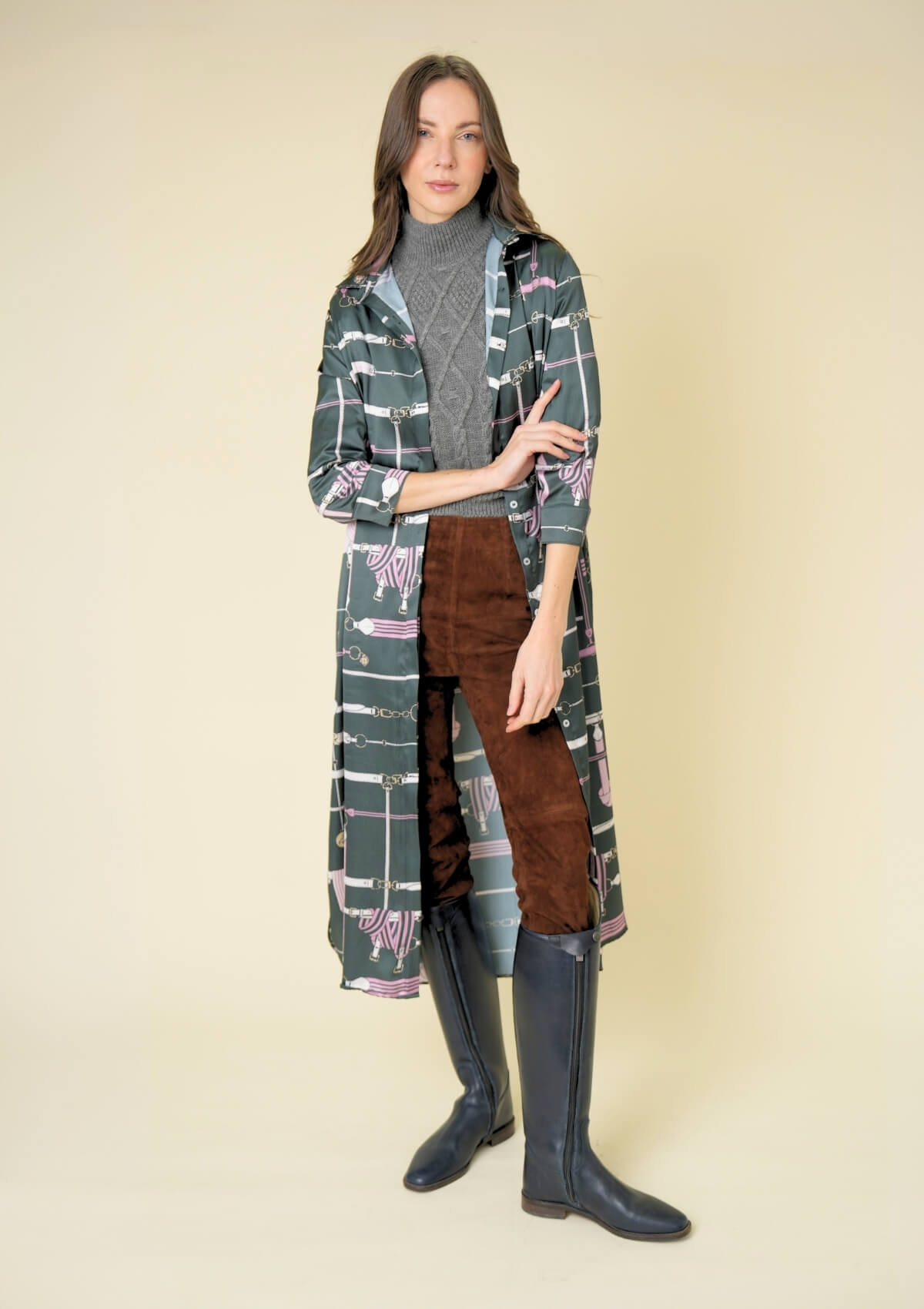 Victoria Tunic-Dress | Jubilea Print | Hunter Green