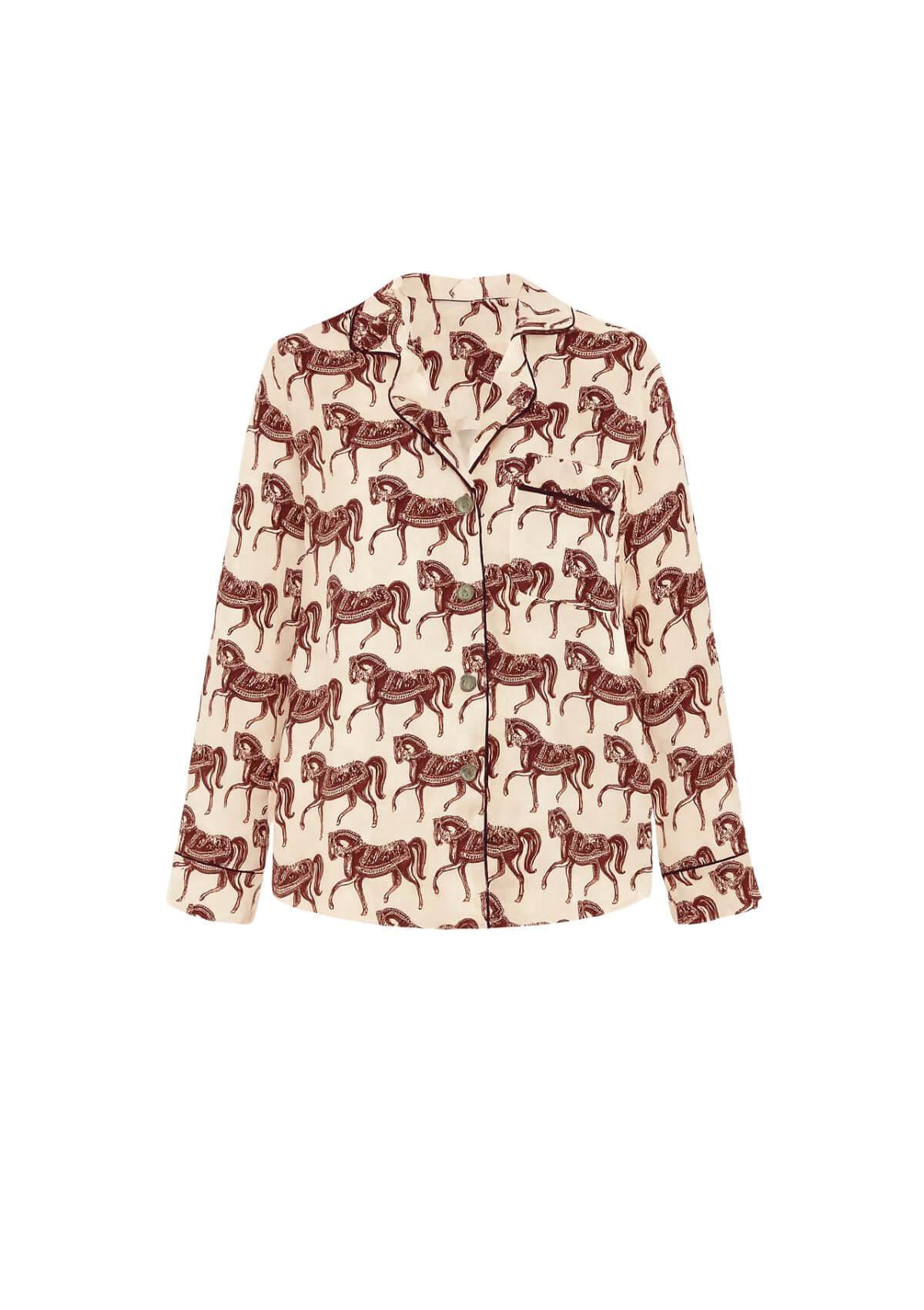 Whisper PJ's Shirt | Long Sleeve | Rossamare Print | Sample - RönnerPijama SetXS