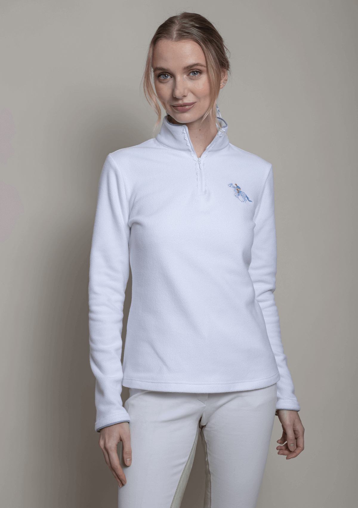 Salvino Quarter-Zip Fleece | White - Rönner