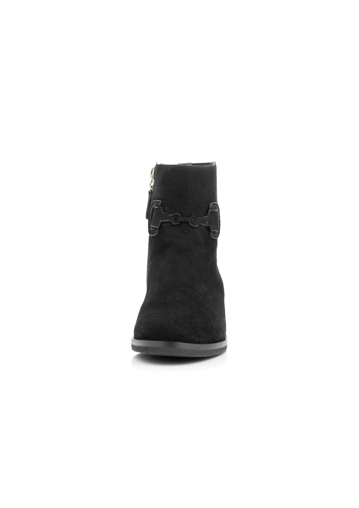 Cavalia Flat Ankle Boots | Suede | Black - RönnerBoots36