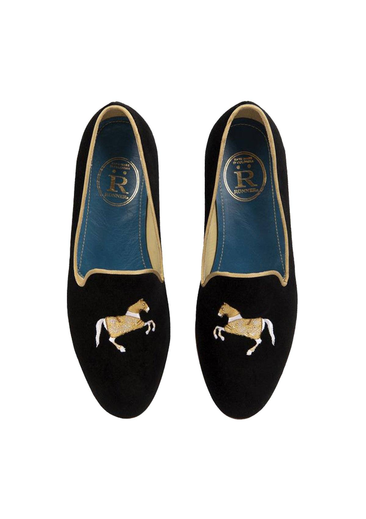 Mimosas Slippers Carrousel | Black & Gold - Rönner