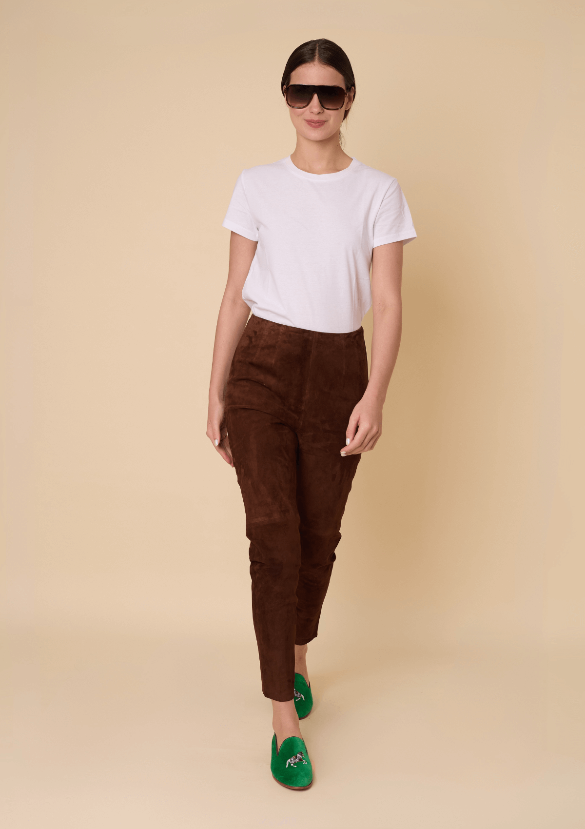 Pampa Suede Leggings | Cognac