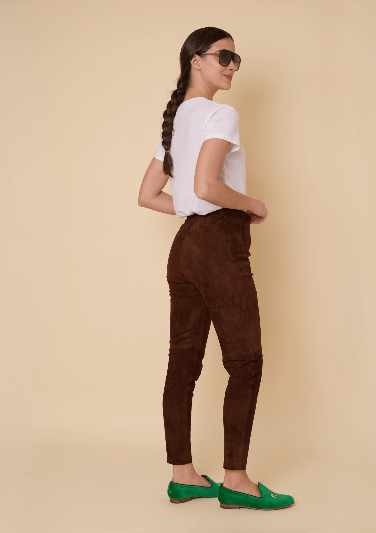 Pampa Suede Leggings | Cognac