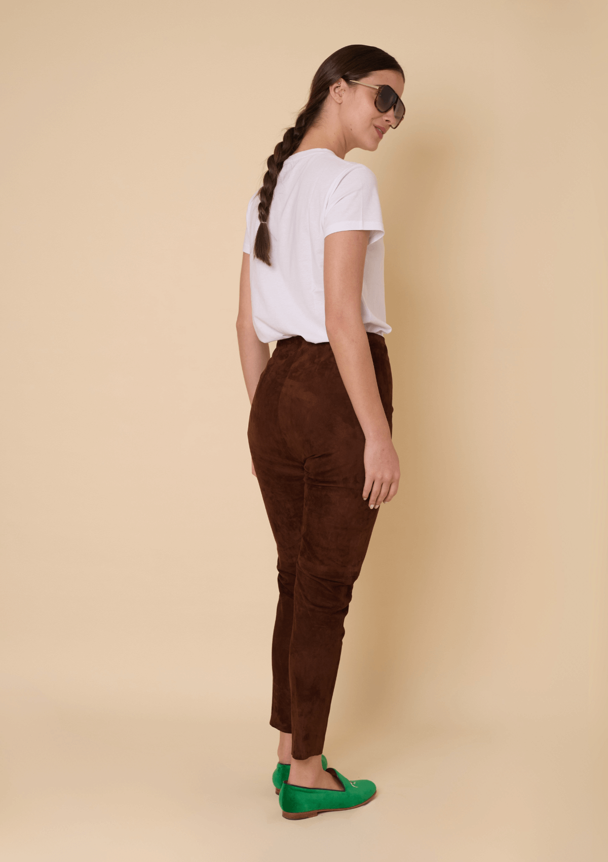 Pampa Suede Leggings | Cognac