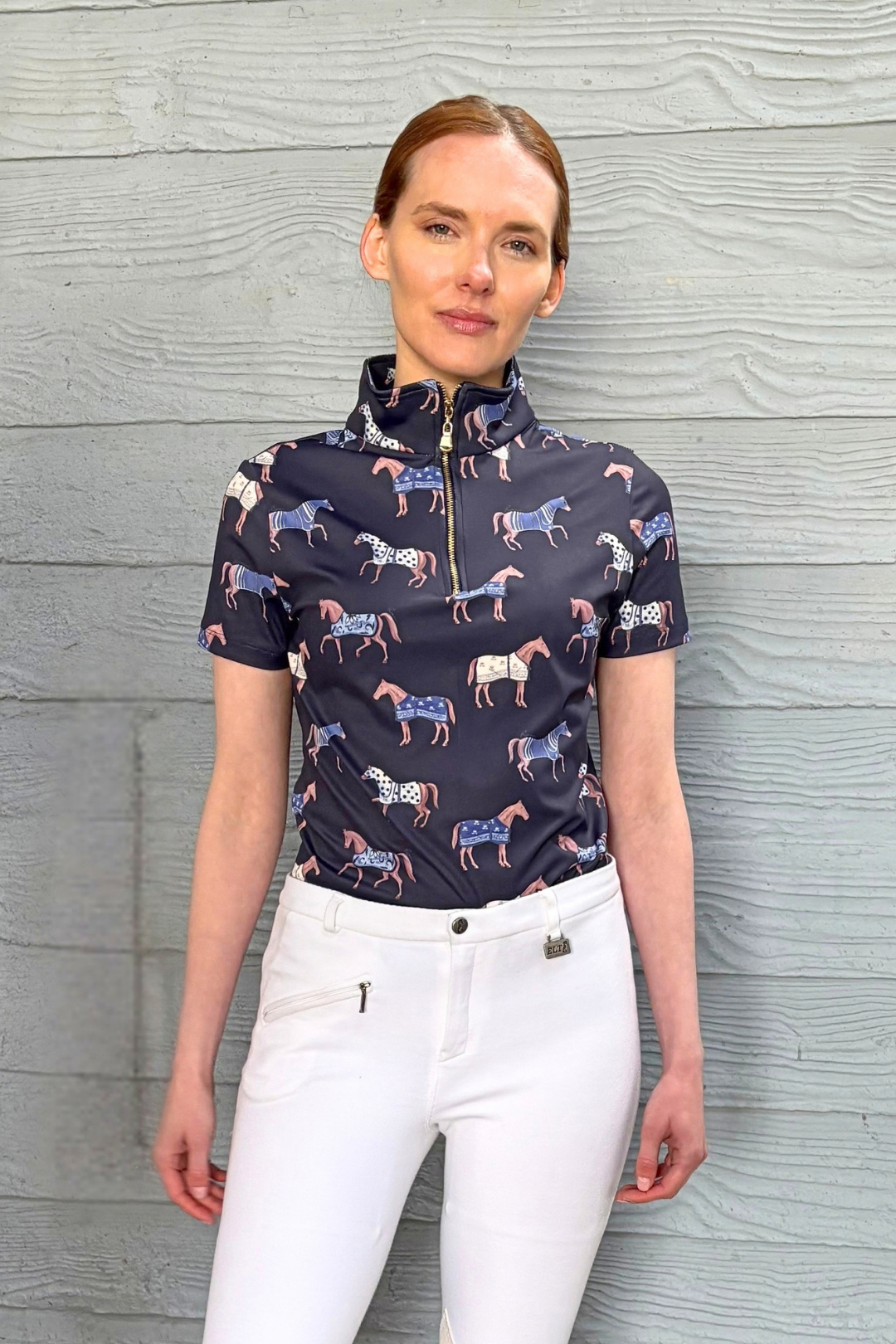Q-Zip | Poise Print | Short Sleeve