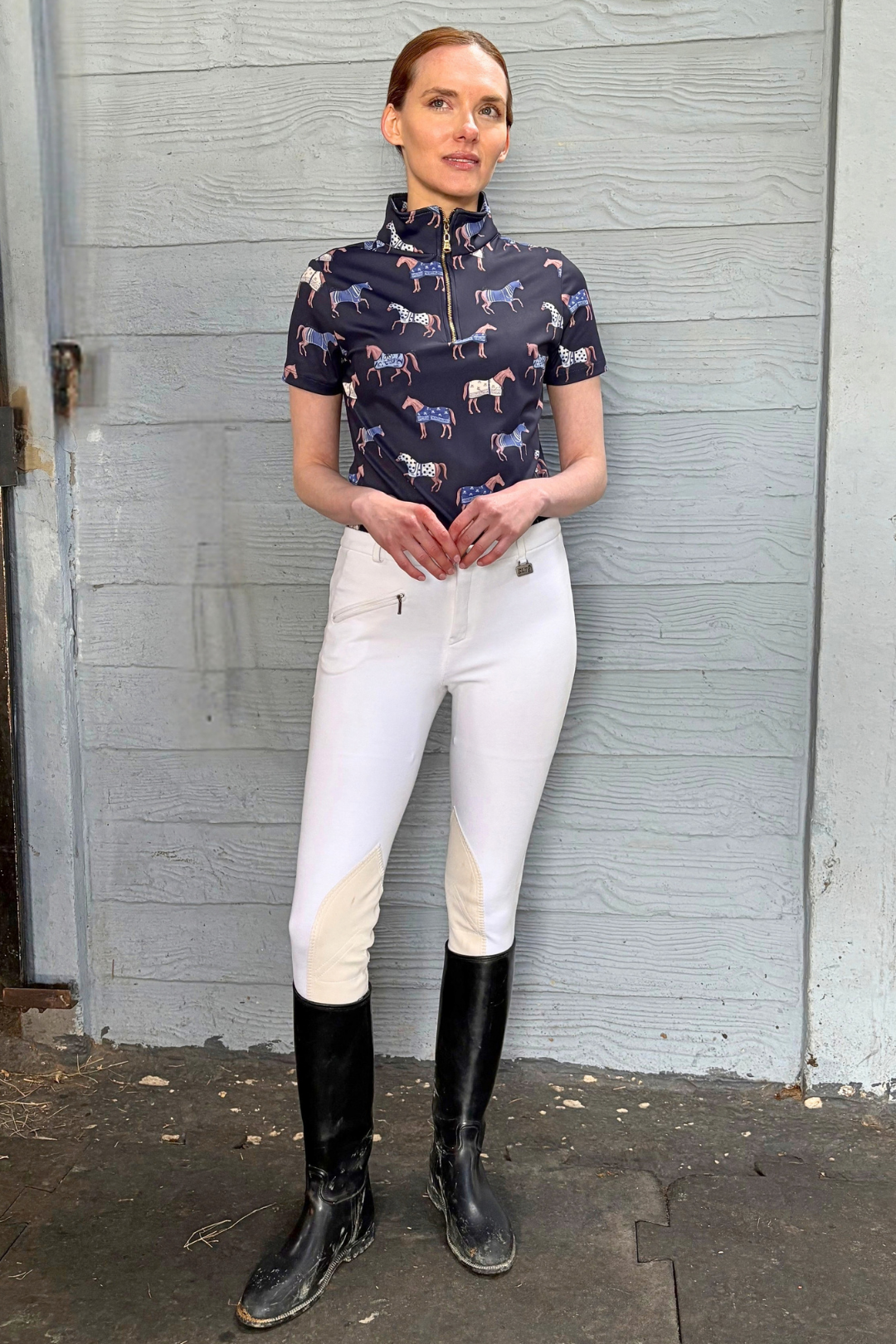 Q-Zip | Poise Print | Short Sleeve