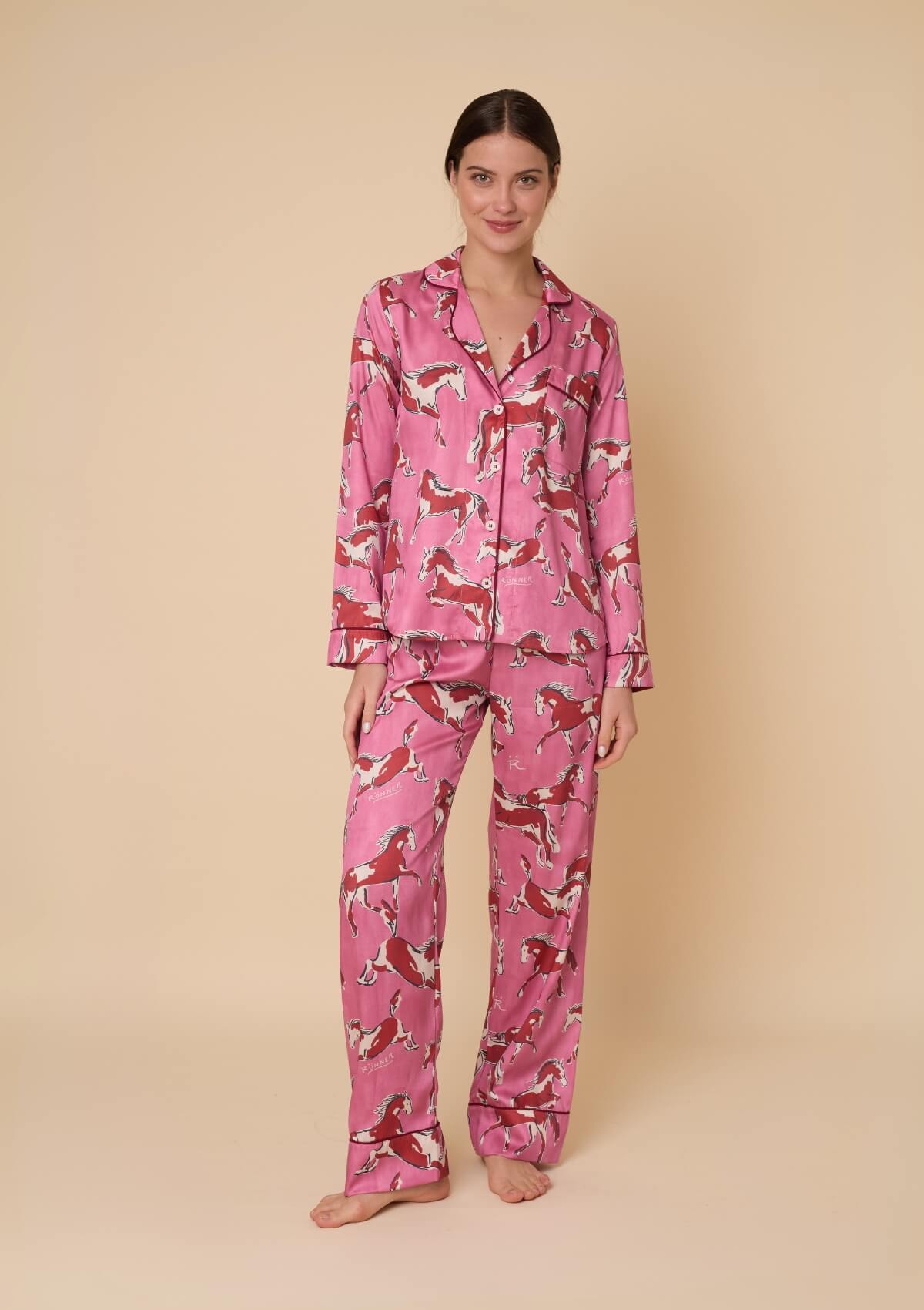 Rosabella PJ's Set | Long Sleeve | Volt Print | Cerise