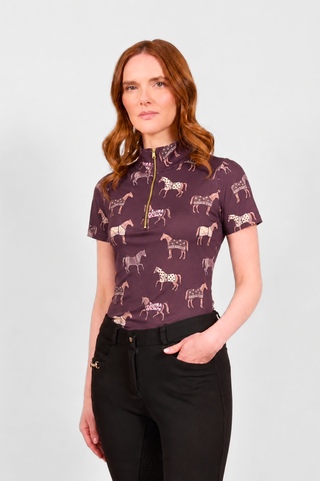 Q-Zip | Poise Print | Short Sleeve