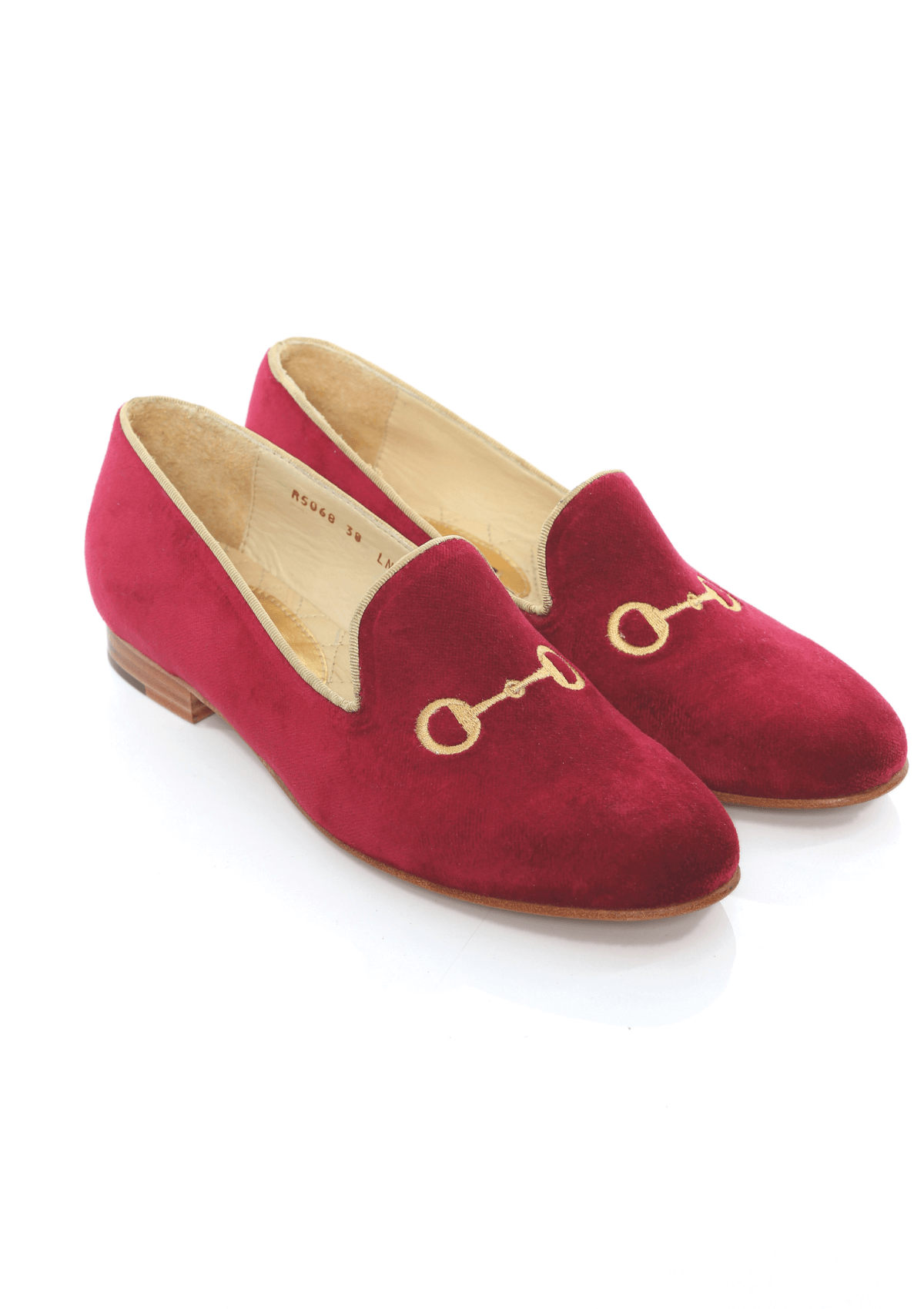 Mimosa Velvet Loafers | Snaffle bit| Burgundy