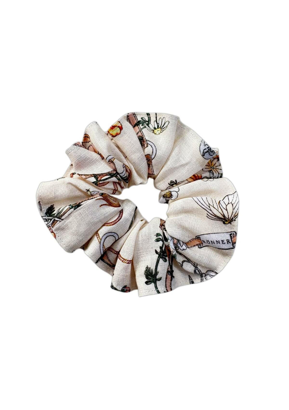 Hair Scrunchie | Herbaria Print | Butter