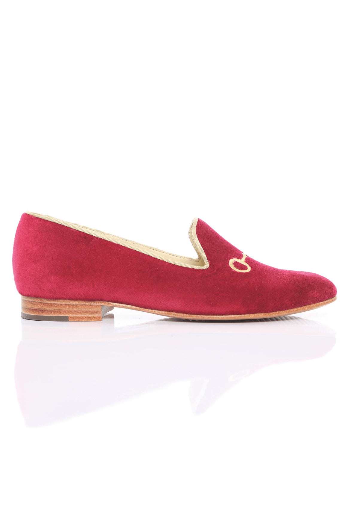 Mimosa Velvet Loafers | Snaffle bit| Burgundy