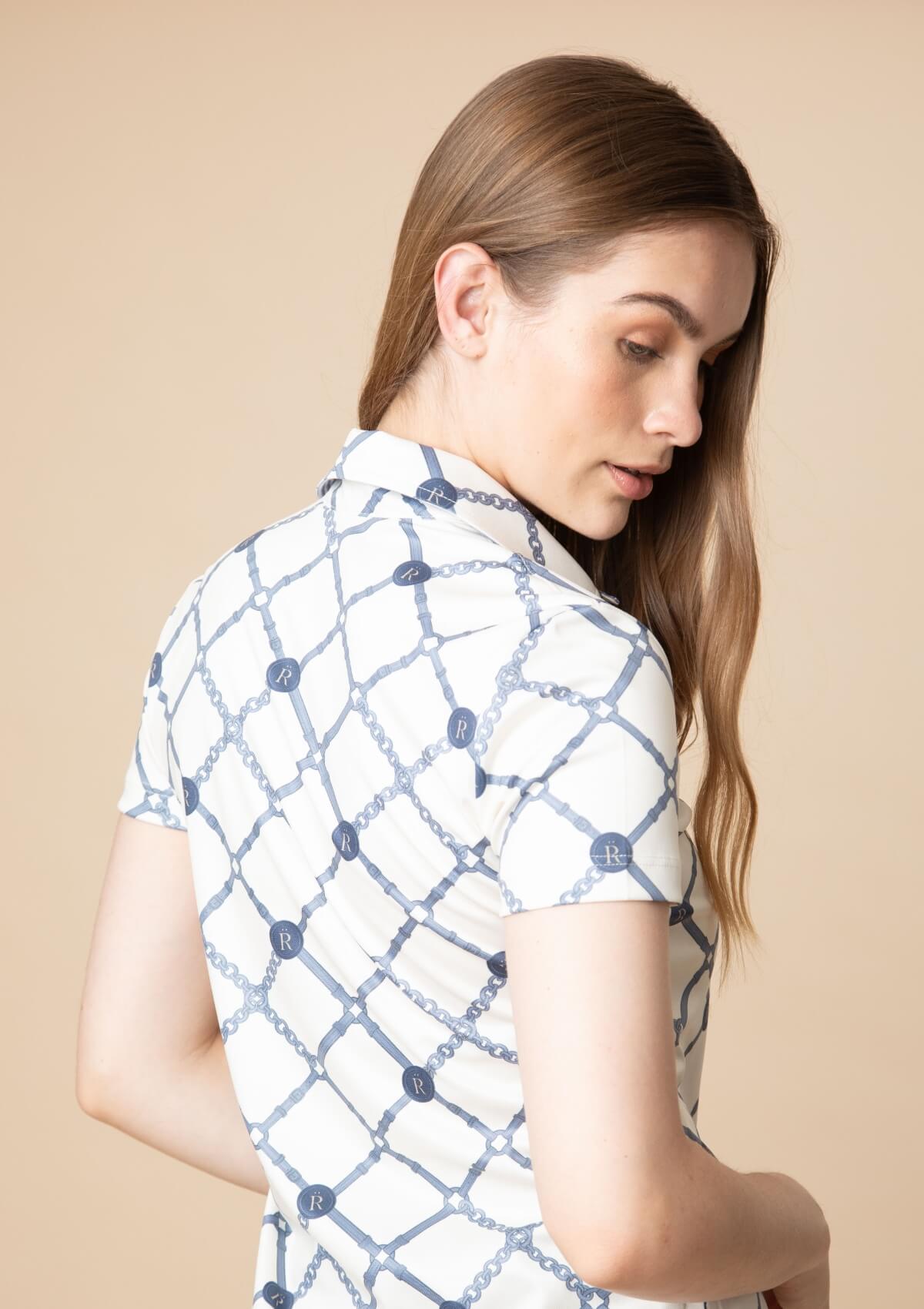 Mulberry Polo-Shirt | Short Sleeve | Beltina Print | Blue