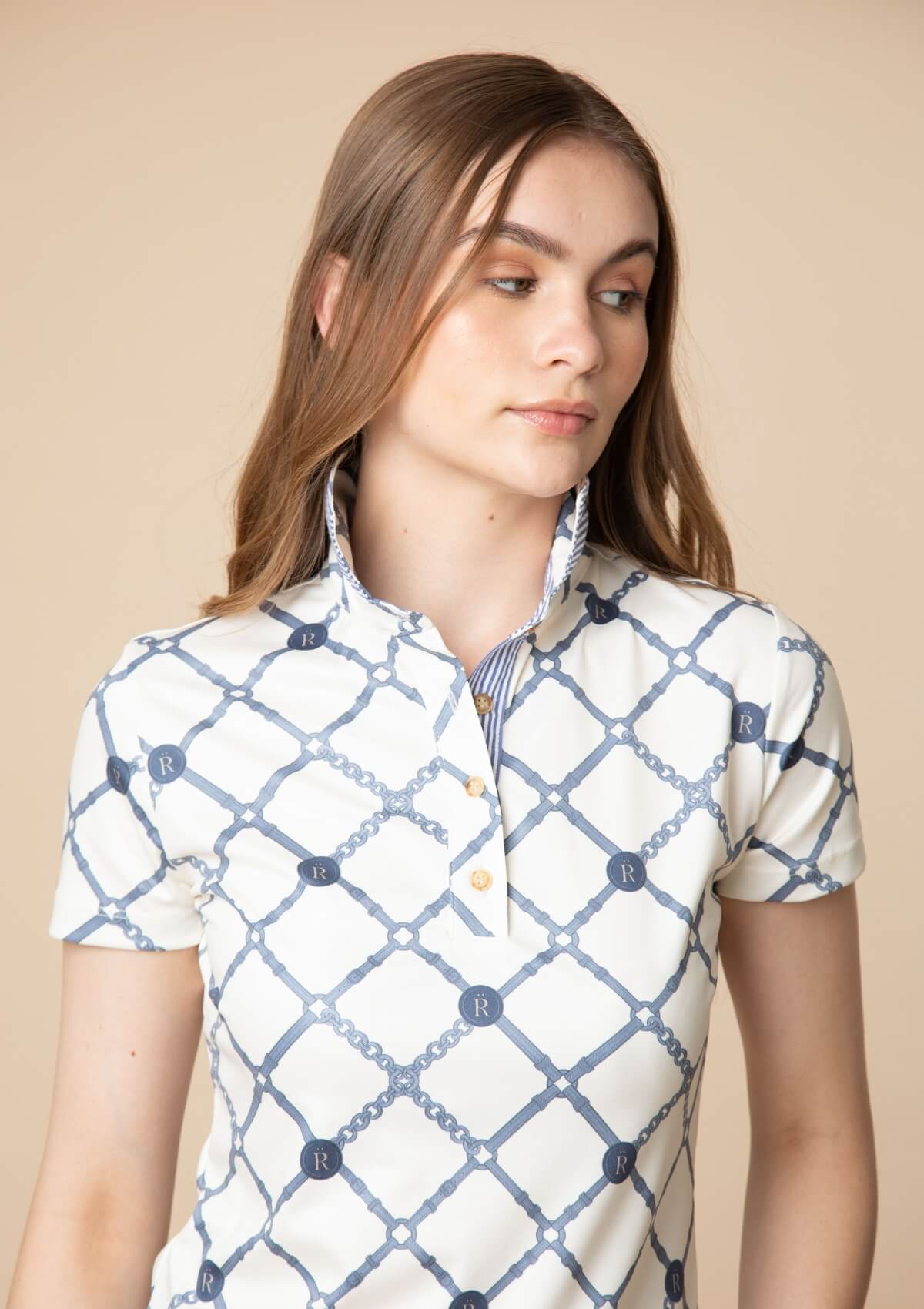Mulberry Polo-Shirt | Short Sleeve | Beltina Print | Blue