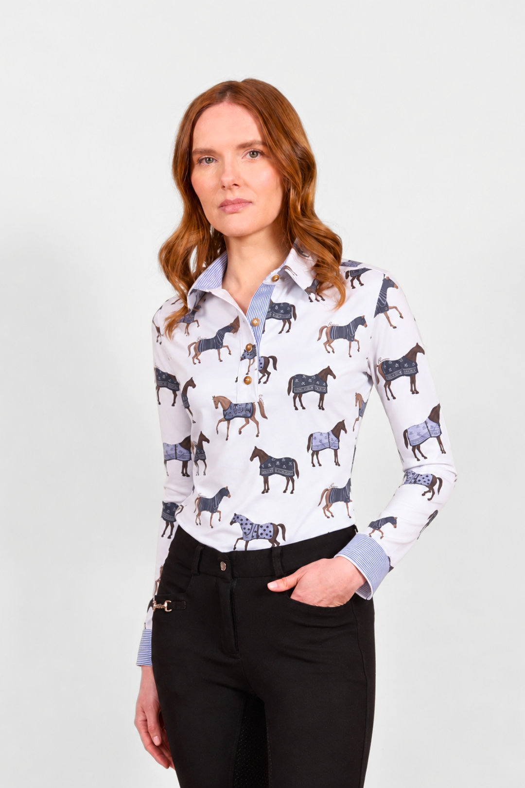 Poise Printed | Polo Shirt | Long Sleeve