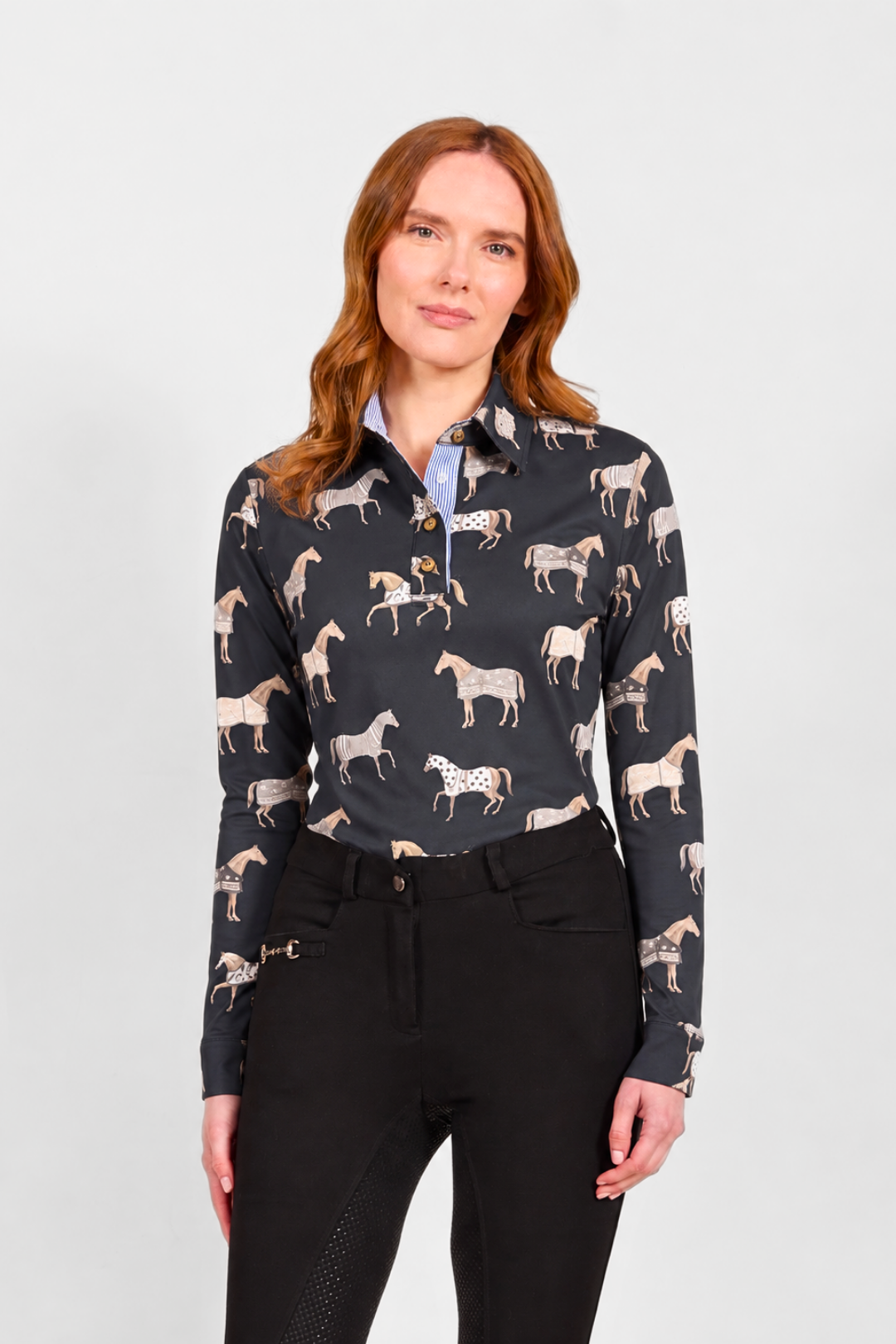 Poise Printed | Polo Shirt | Long Sleeve