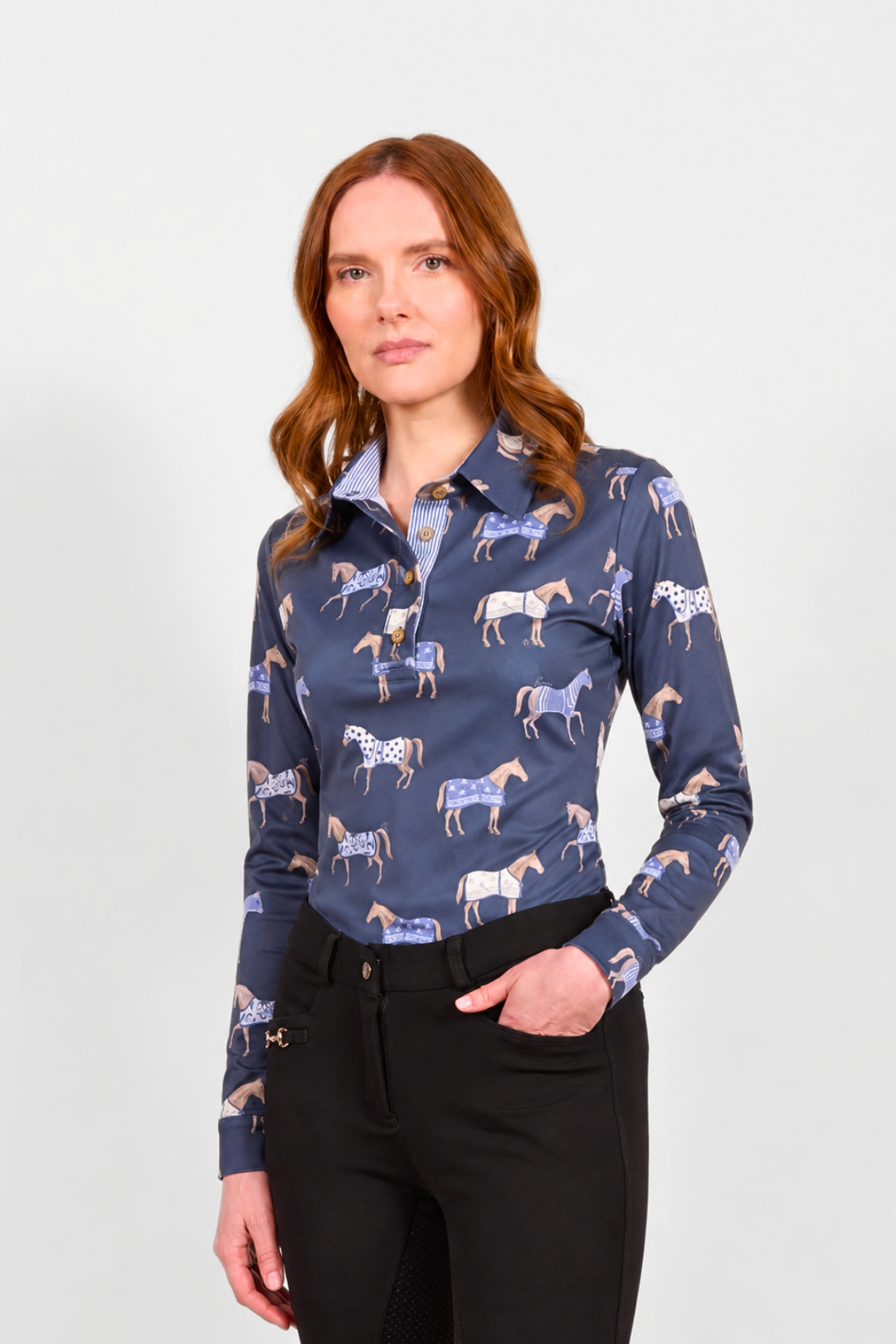 Poise Printed | Polo Shirt | Long Sleeve