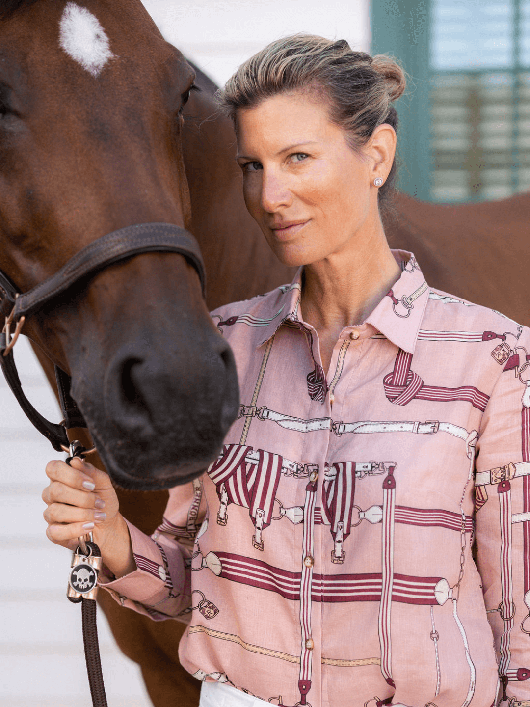 Basic Linen Shirt | Jubilea Print | Rose Blush